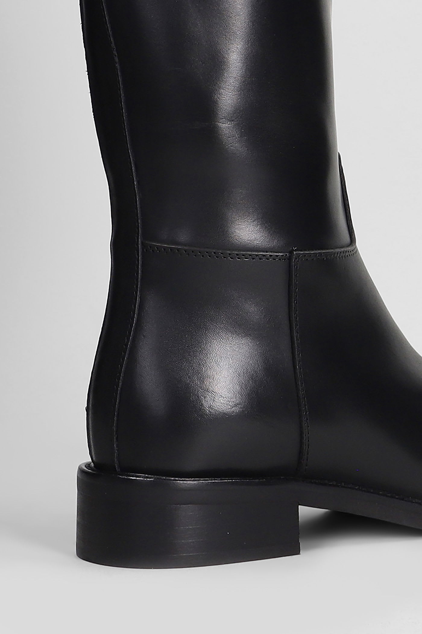 Julie Dee 30mm Buckle-fastening Leather Boots In Black