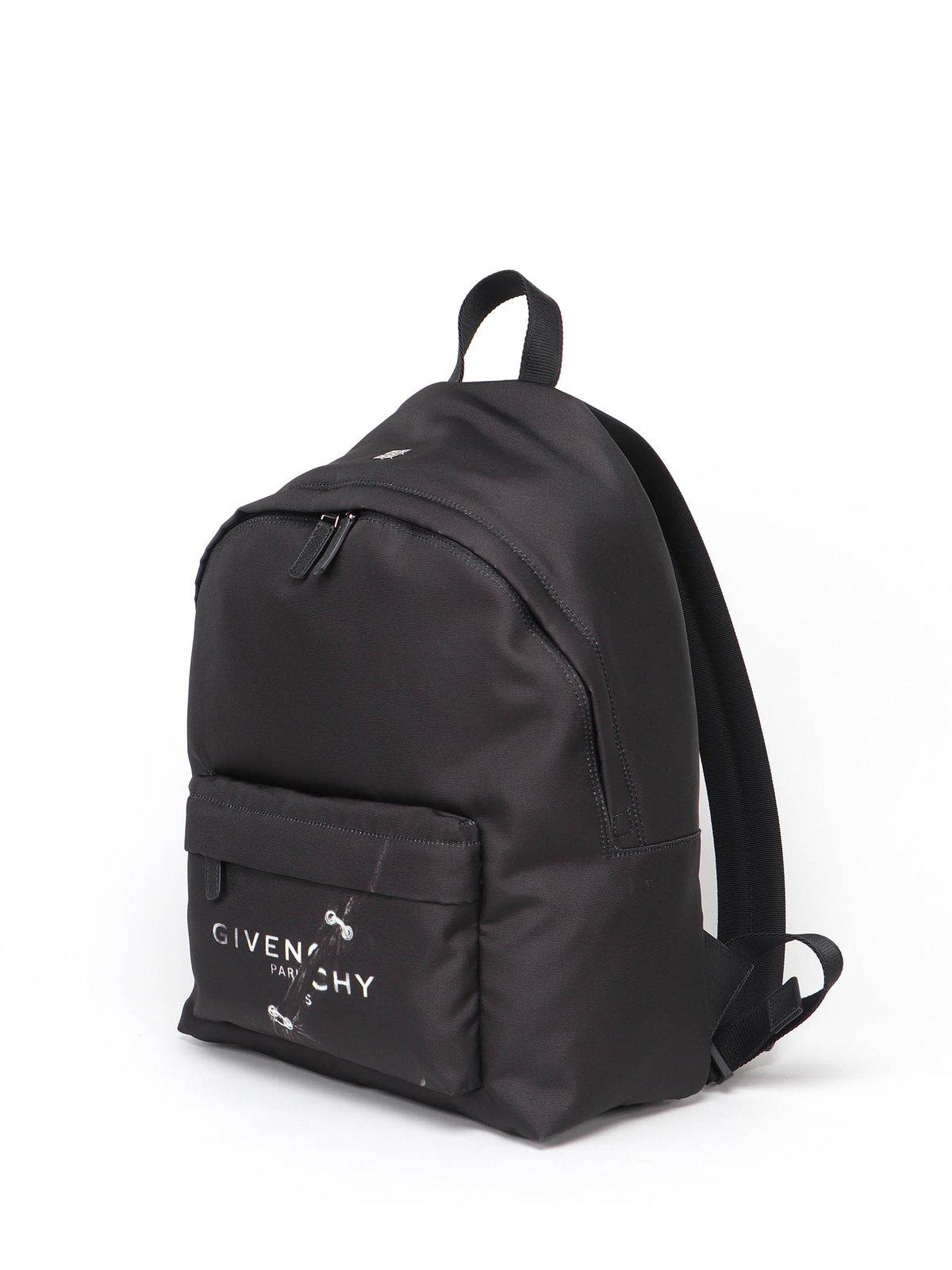 Shop Givenchy Logo Printed Backpack In Black