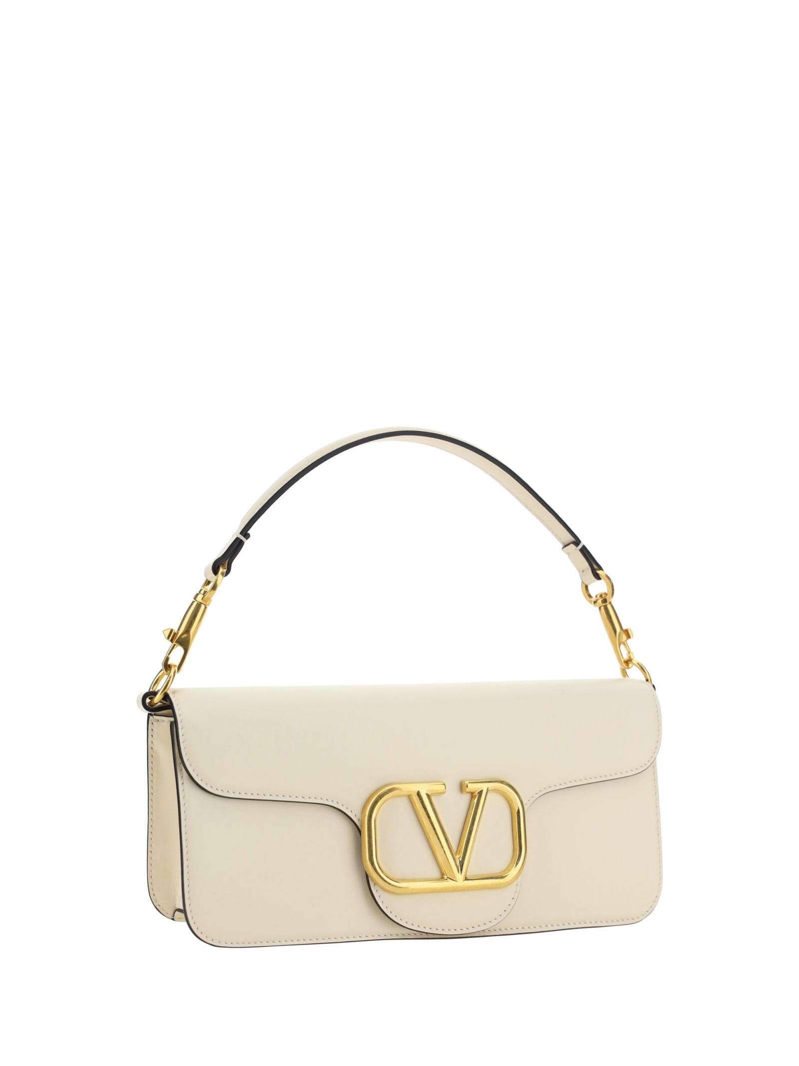 Shop Valentino Locò Handbag In Light Ivory