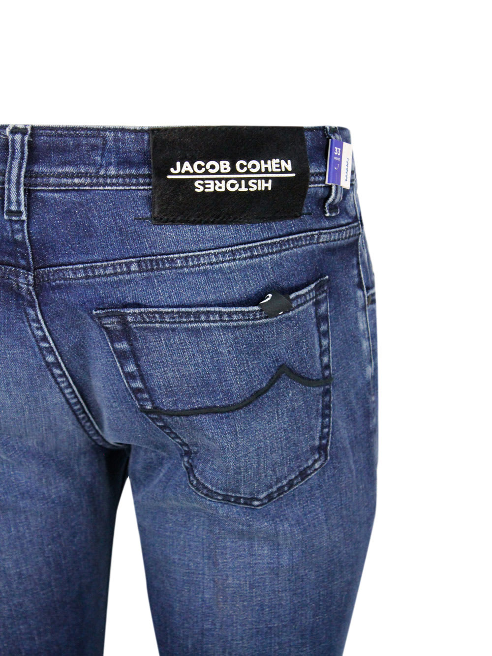 Shop Jacob Cohen Histores Special Scott Trousers In Luxury Edition In 5-pocket Stretch Denim With Buttons Closure And