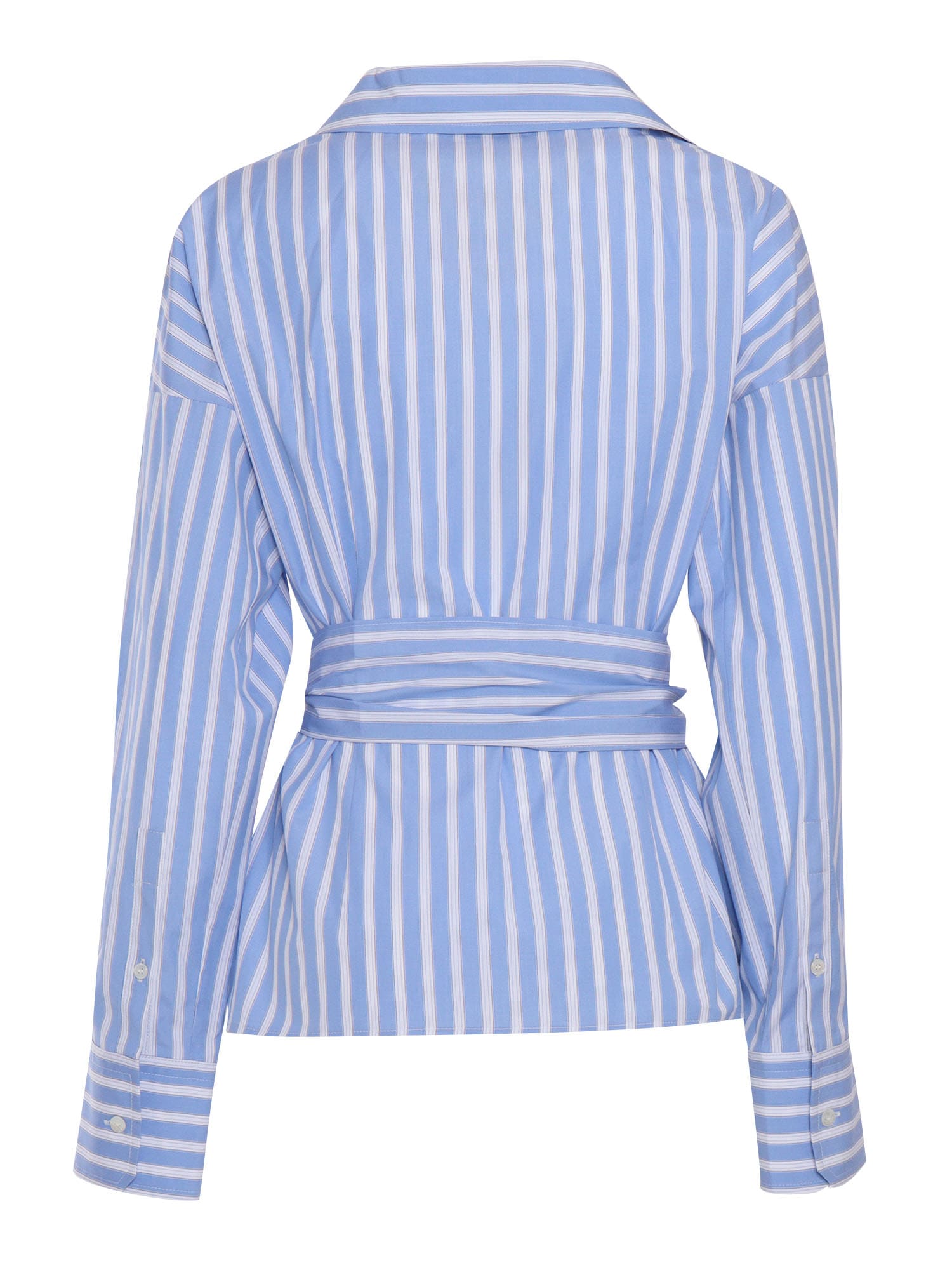 Shop Weekend Max Mara Torino Striped Shirt In Light Blue