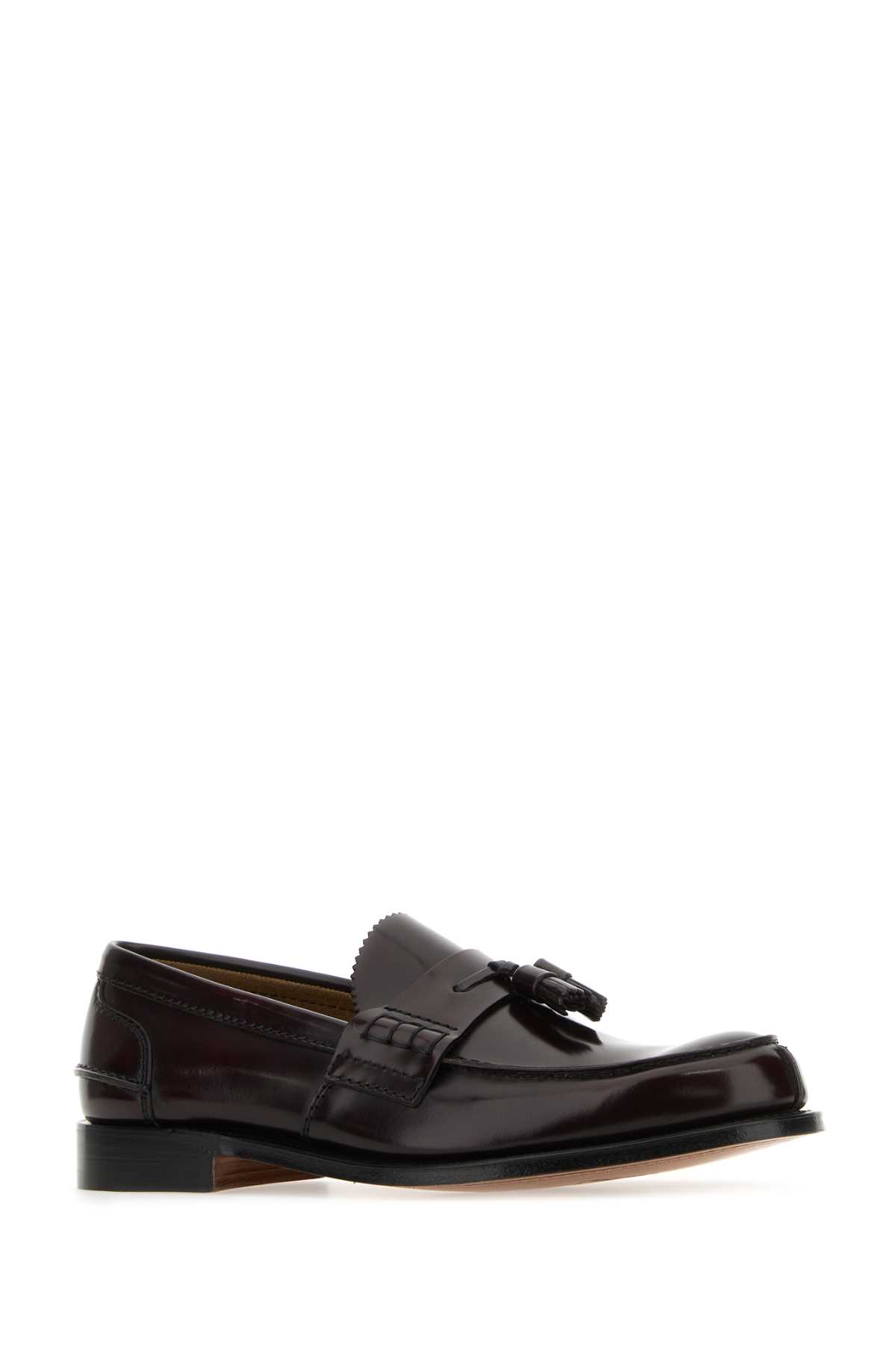 Shop Church's Burgundy Leather Tiverton Loafers