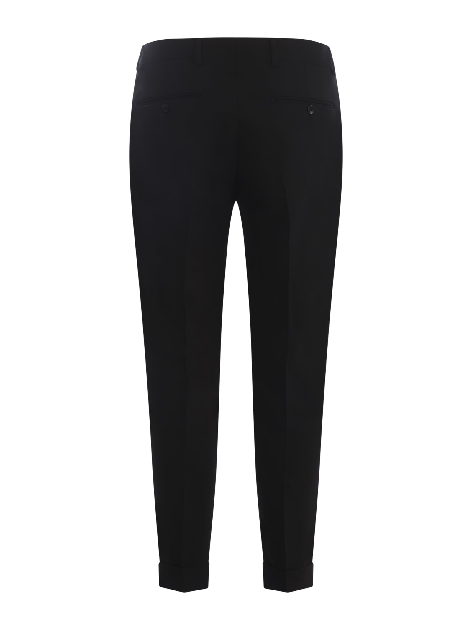 Shop Be Able Trousers  In Virgin Wool In Nero