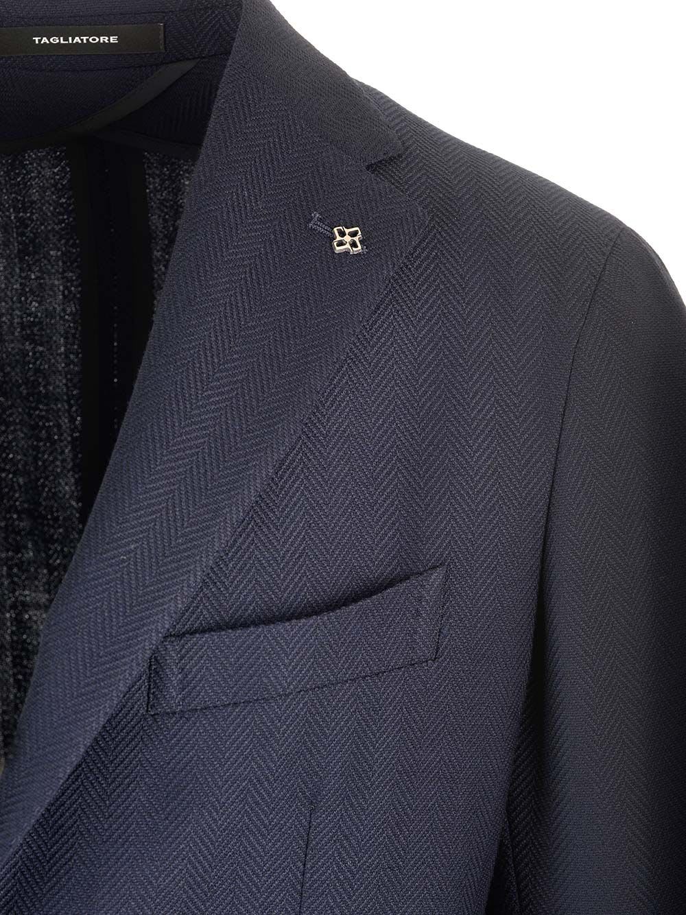 Shop Tagliatore Classic Two-button Montecarlo Blazer In Blue