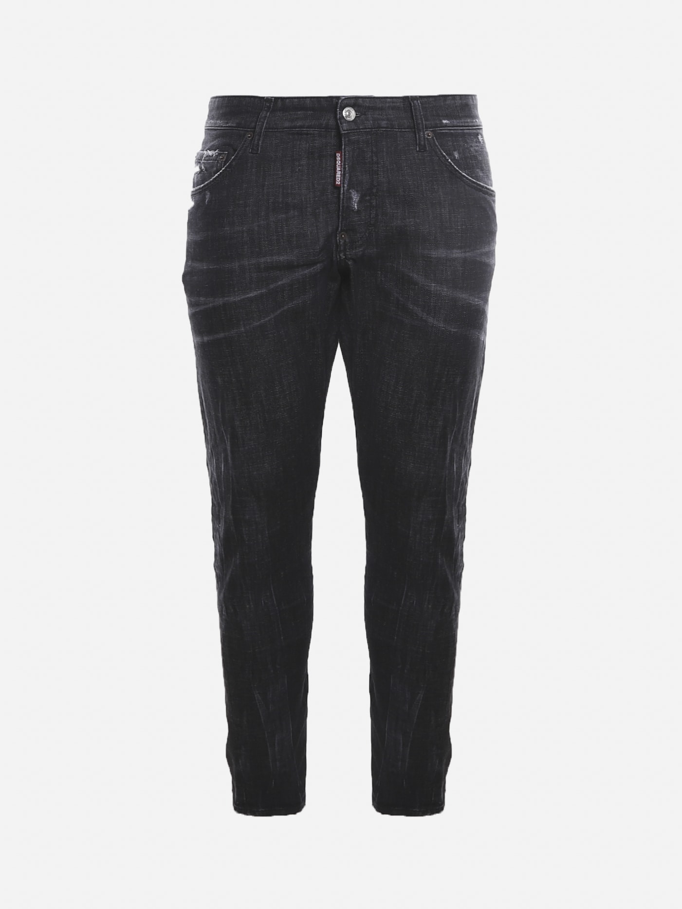 Dsquared2 Used-effect Stretch Cotton Jeans
