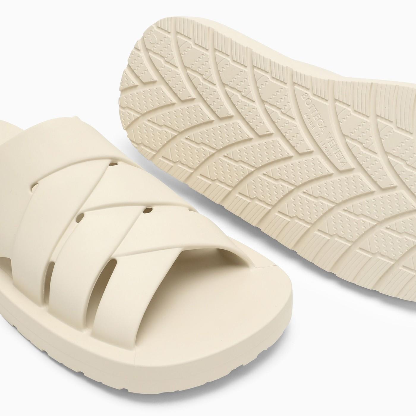Bottega Veneta Ivory-coloured Rubber Slide In Neutral