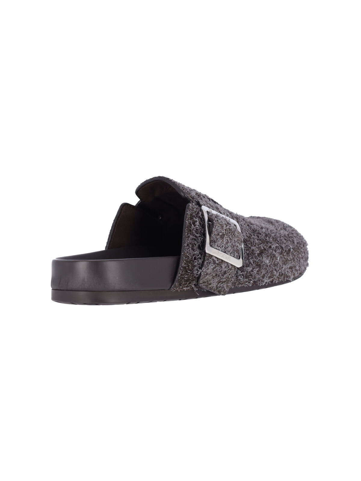 Loewe Ease Buckle Mule In Dark Brown In Brown