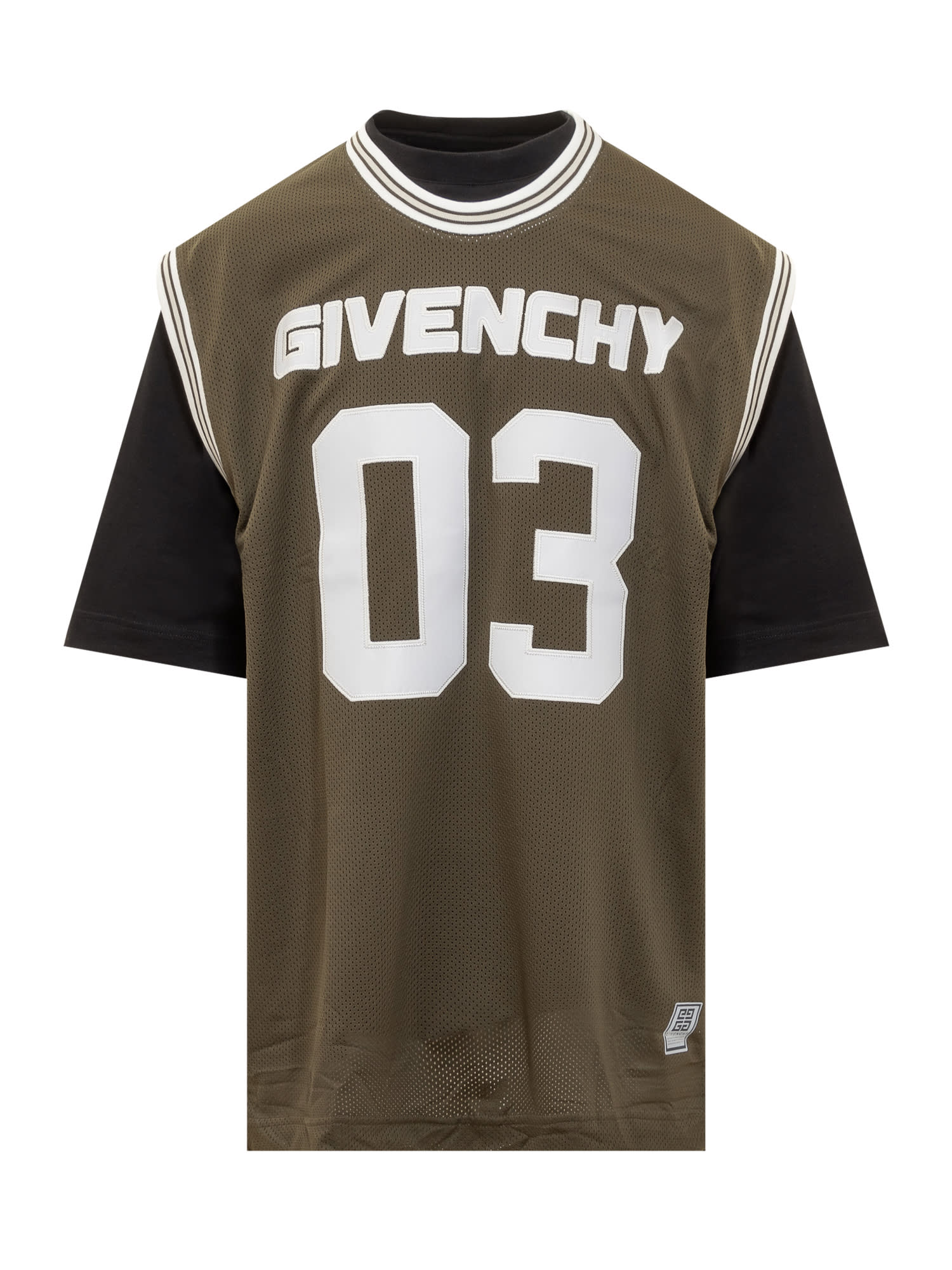 Shop Givenchy Basket Fit T-shirt In Black Khaki