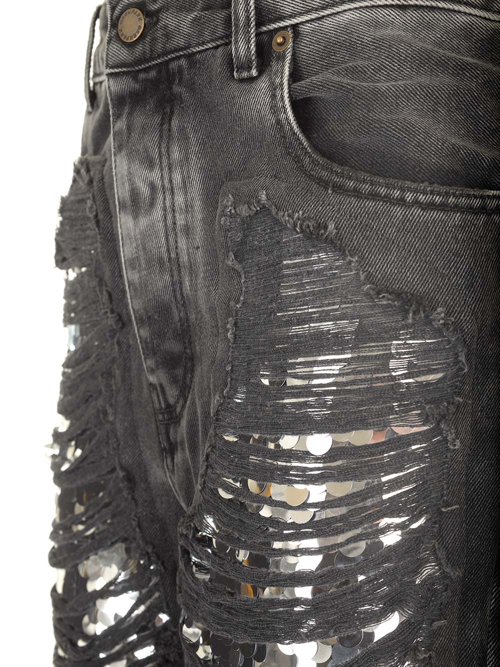 Shop Darkpark Karen Distressed Denim In Black