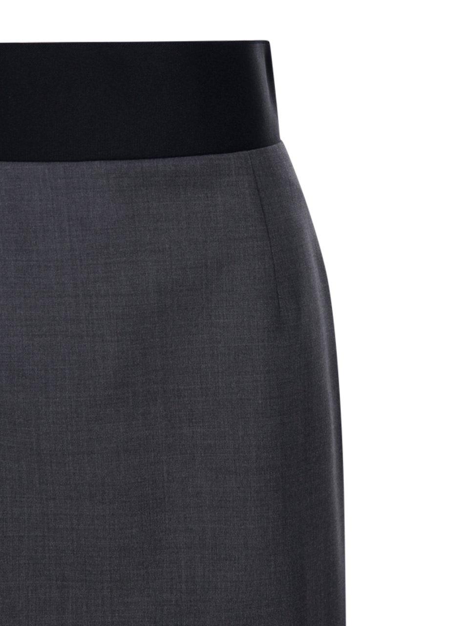 Shop Sportmax Zip Detailed Long Skirt In Dark Gray