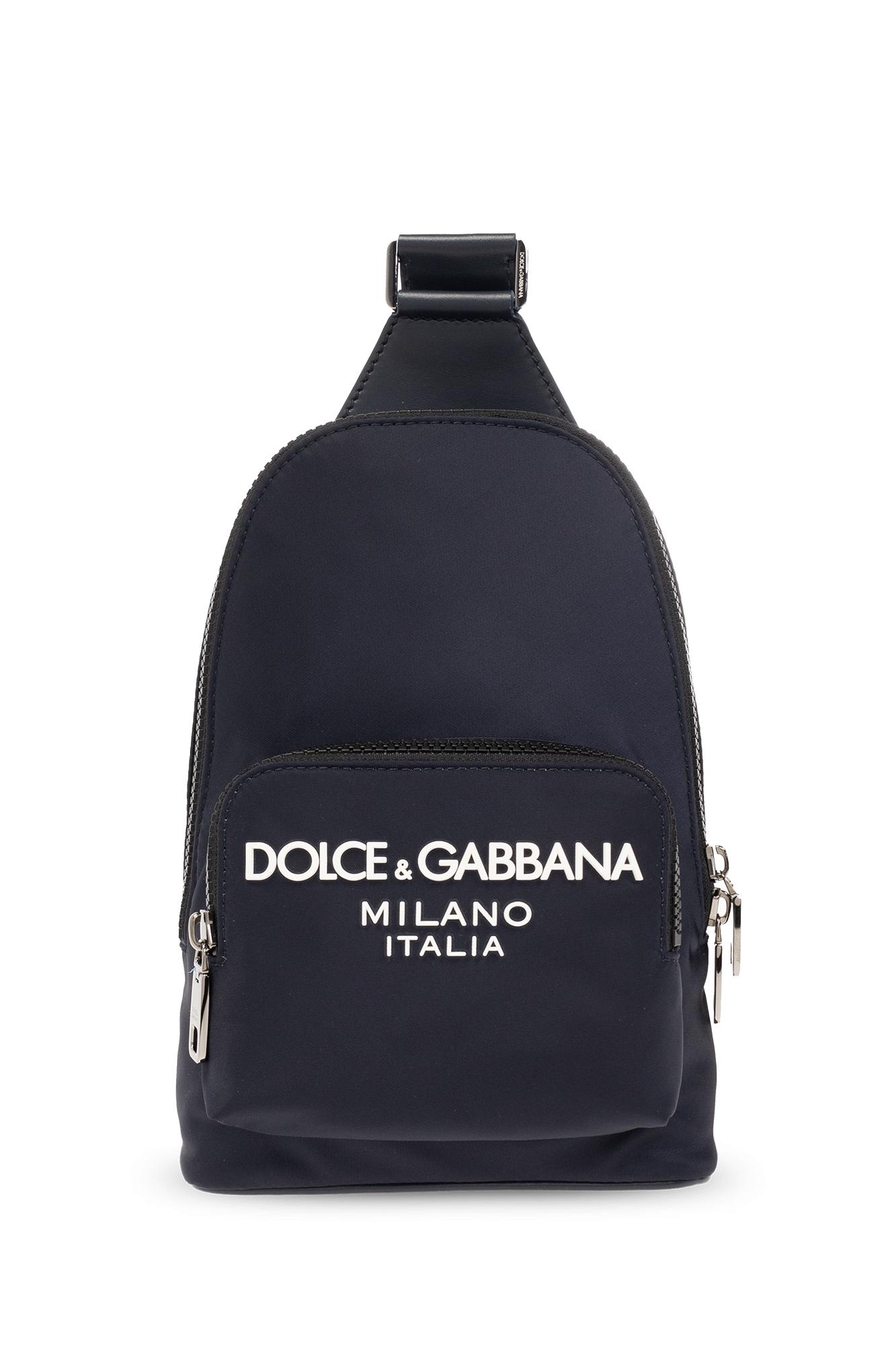 Dolce & Gabbana One-shoulder Backpack In Black