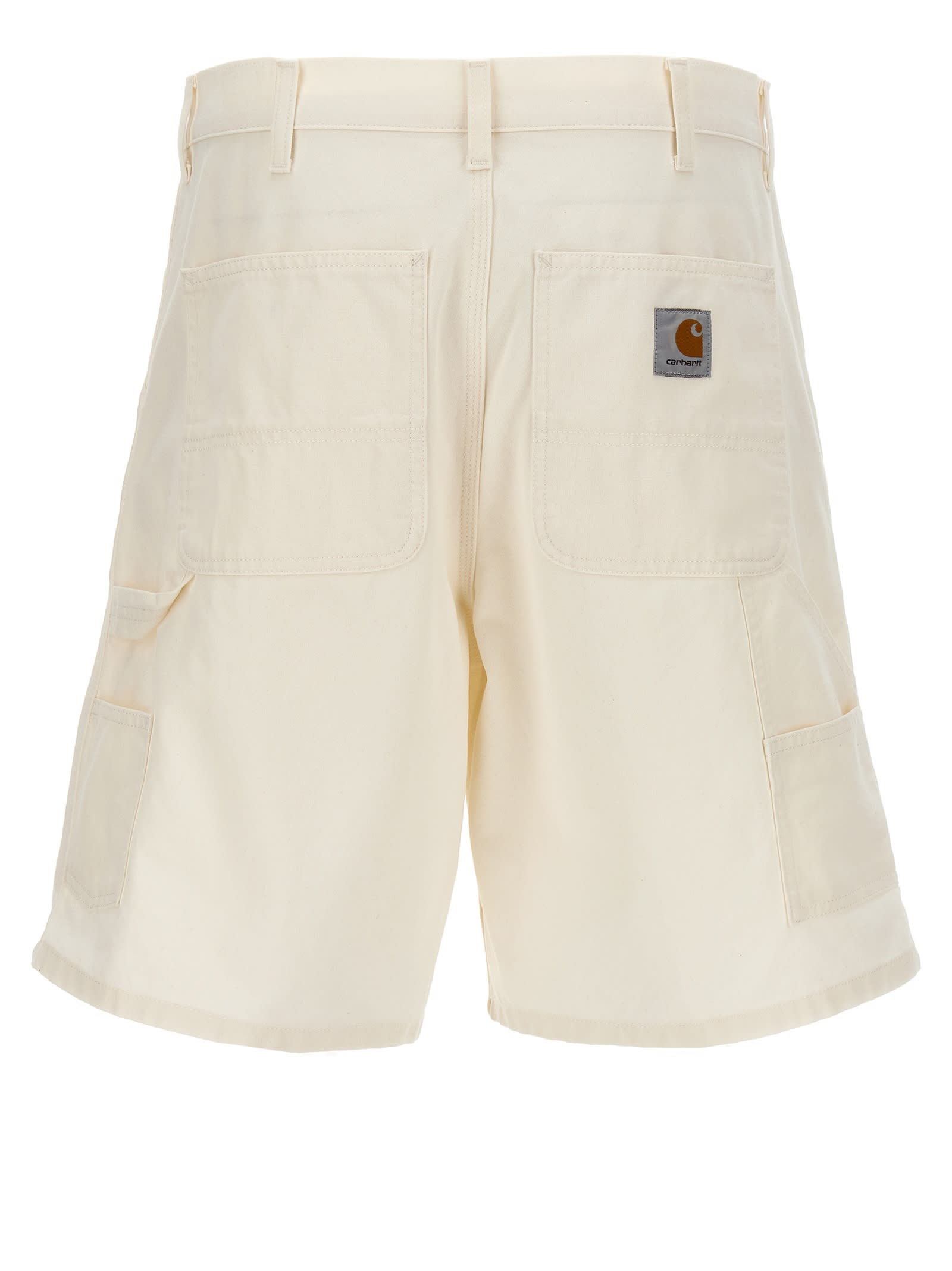 Shop Carhartt Double Knee Bermuda Shorts In White