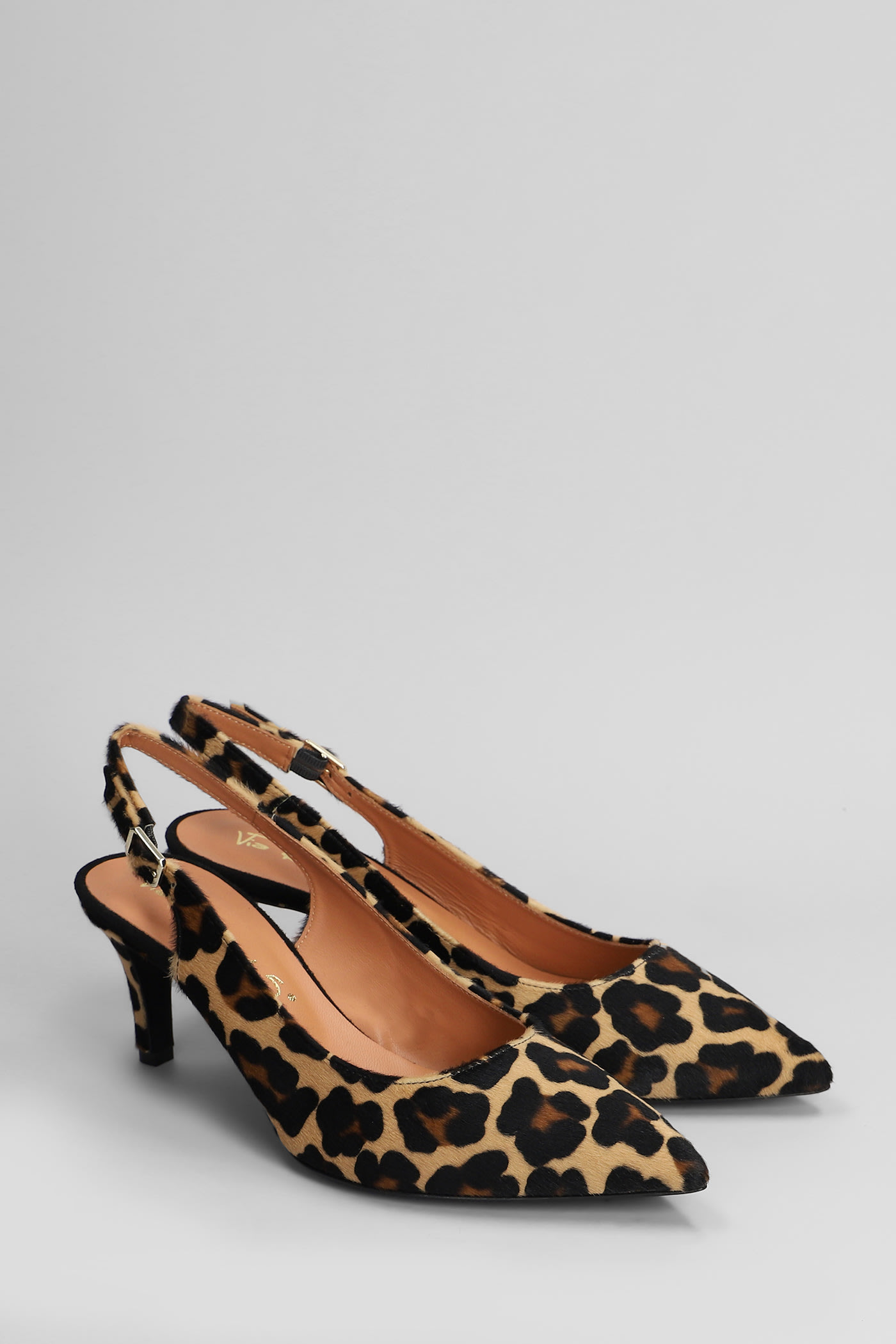 Via Roma 15 Pumps In Animalier Pony Skin In Animalier