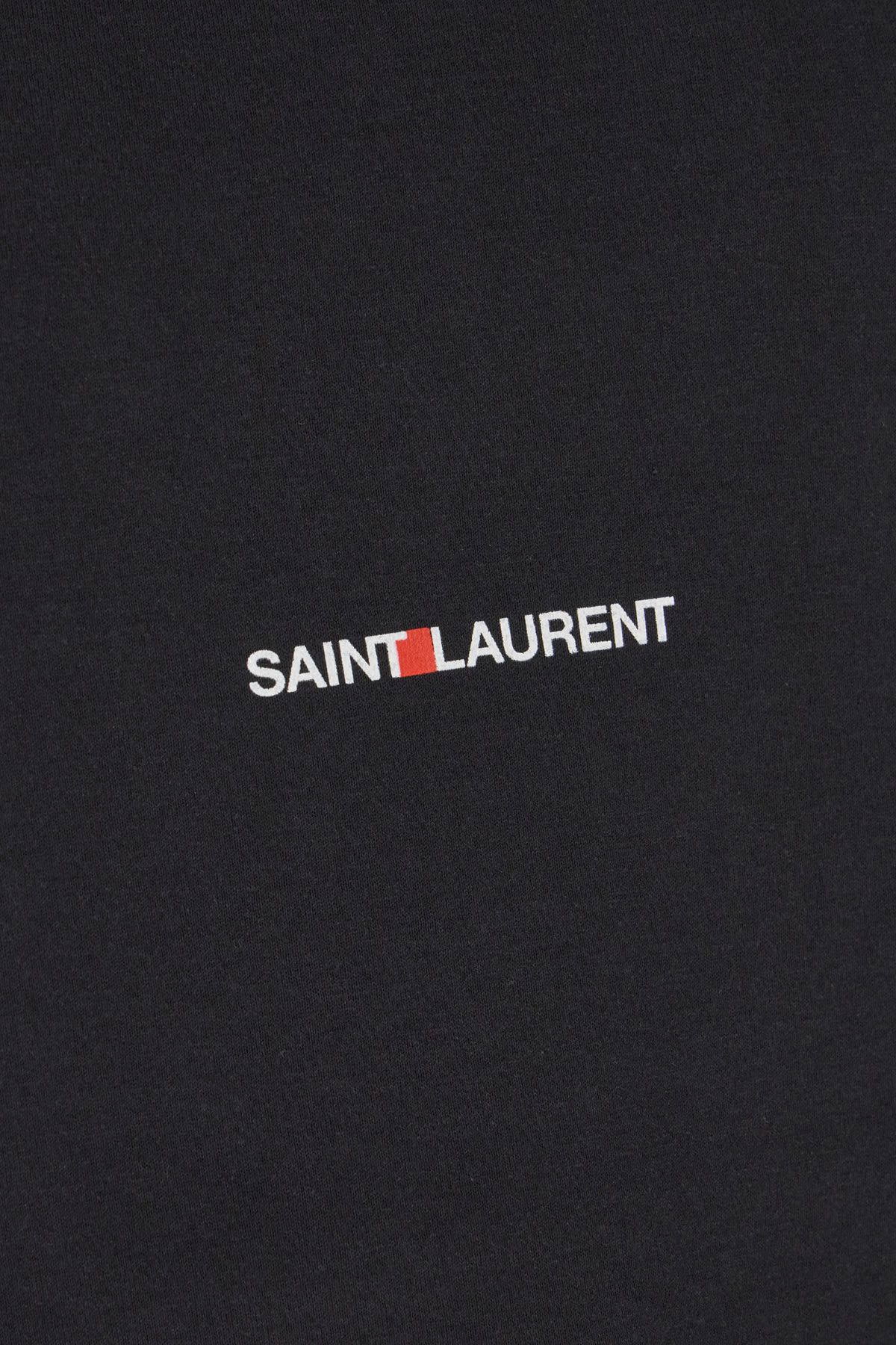 Shop Saint Laurent Black Cotton T-shirt In Nero