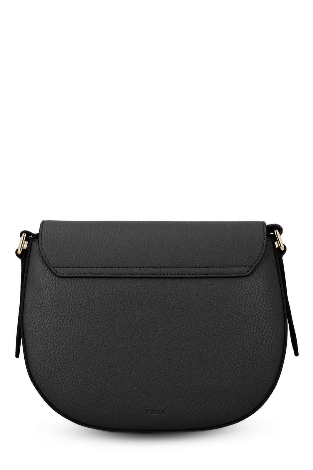 Furla Shoulder Bags With Adjustable Strap And Gold-tone Hardware In Black