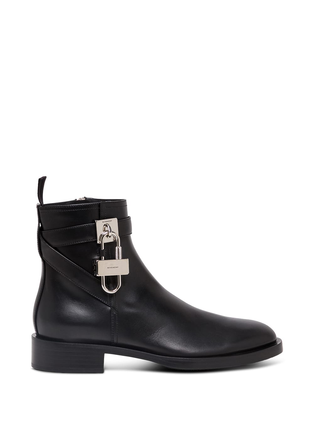 Givenchy Lock Black Leather Ankle Boots