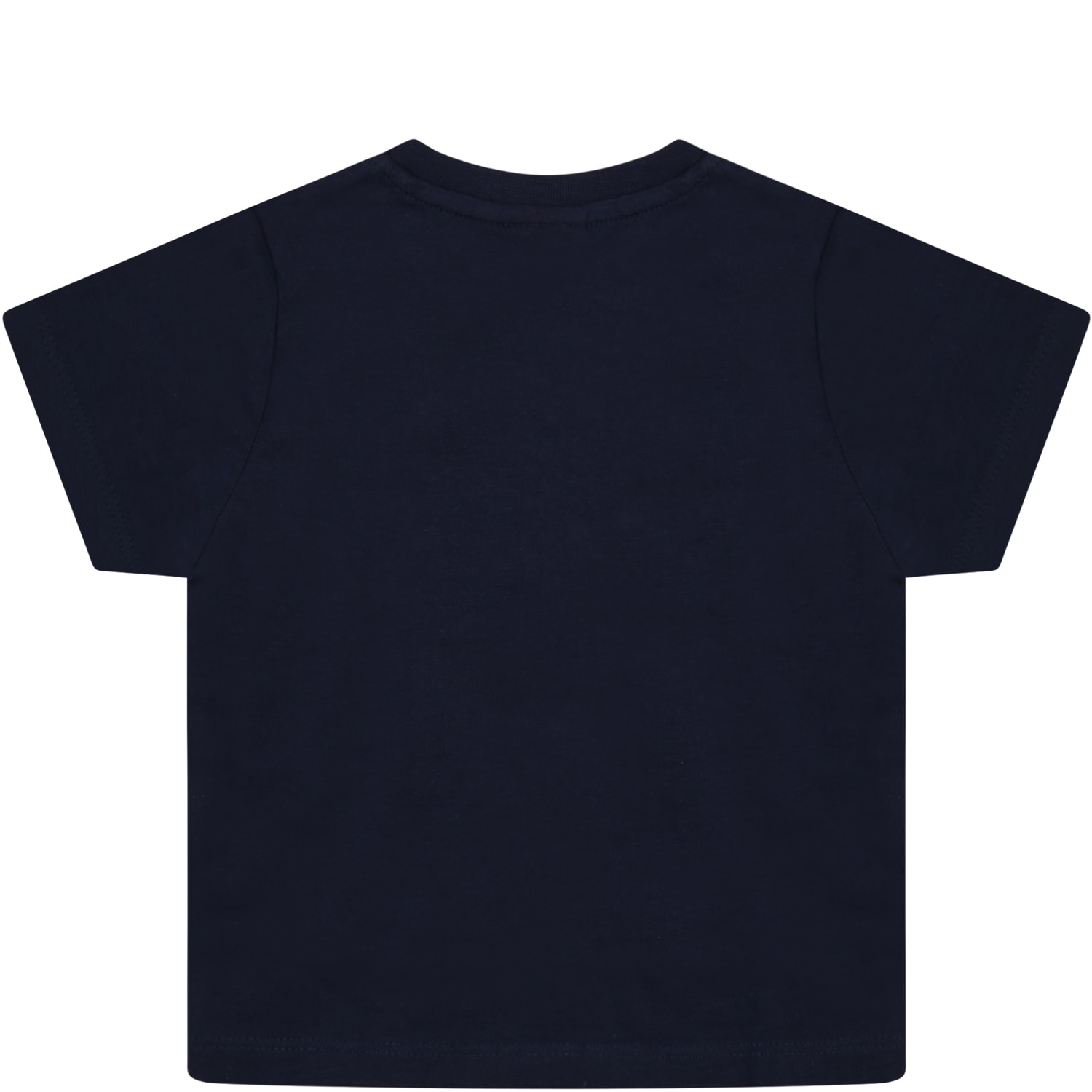 Shop Hugo Boss Blue T-shirt For Baby Boy With White Logo