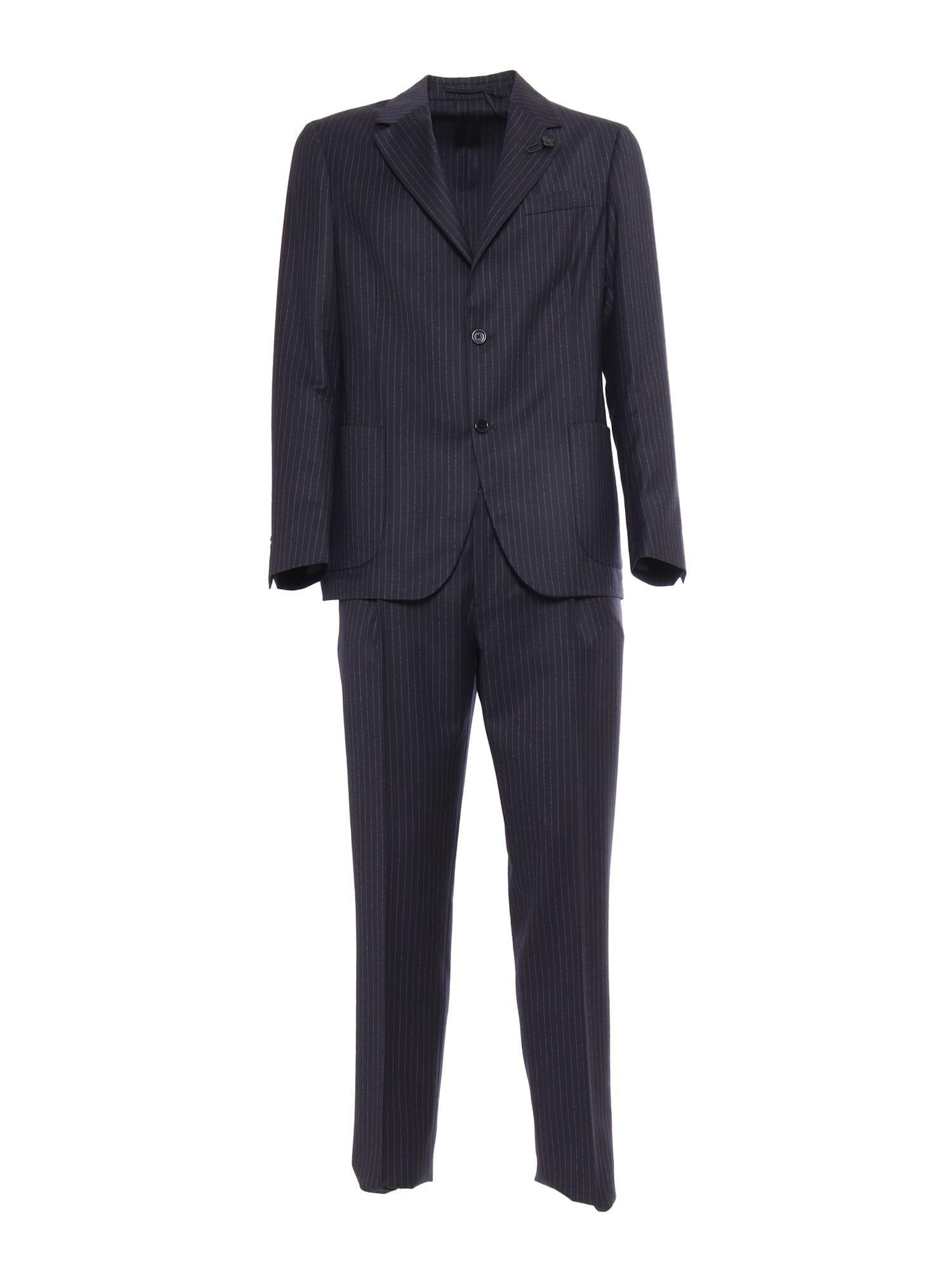 Shop Lardini Easy Wear Drop 7 Reg Man Suit In Multicolor