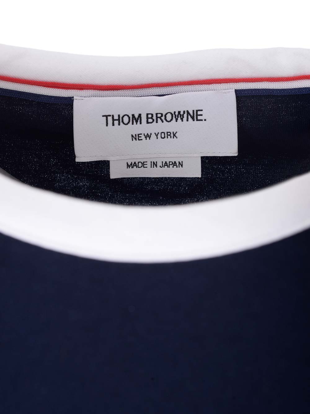 THOM BROWNE ASYMMETRIC HEM T-SHIRT
