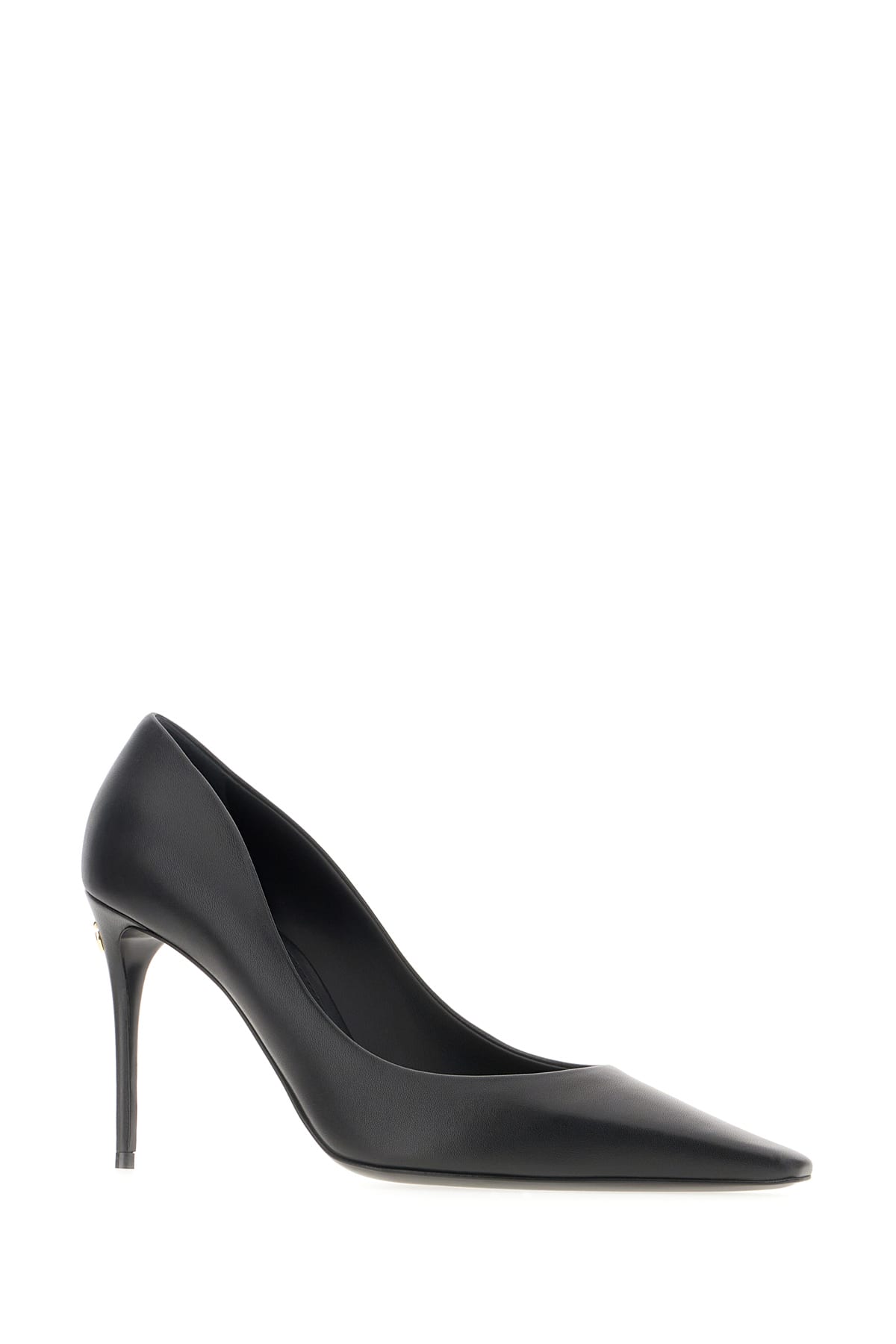 Shop Dolce & Gabbana Black Nappa Leather Pumps In Nero