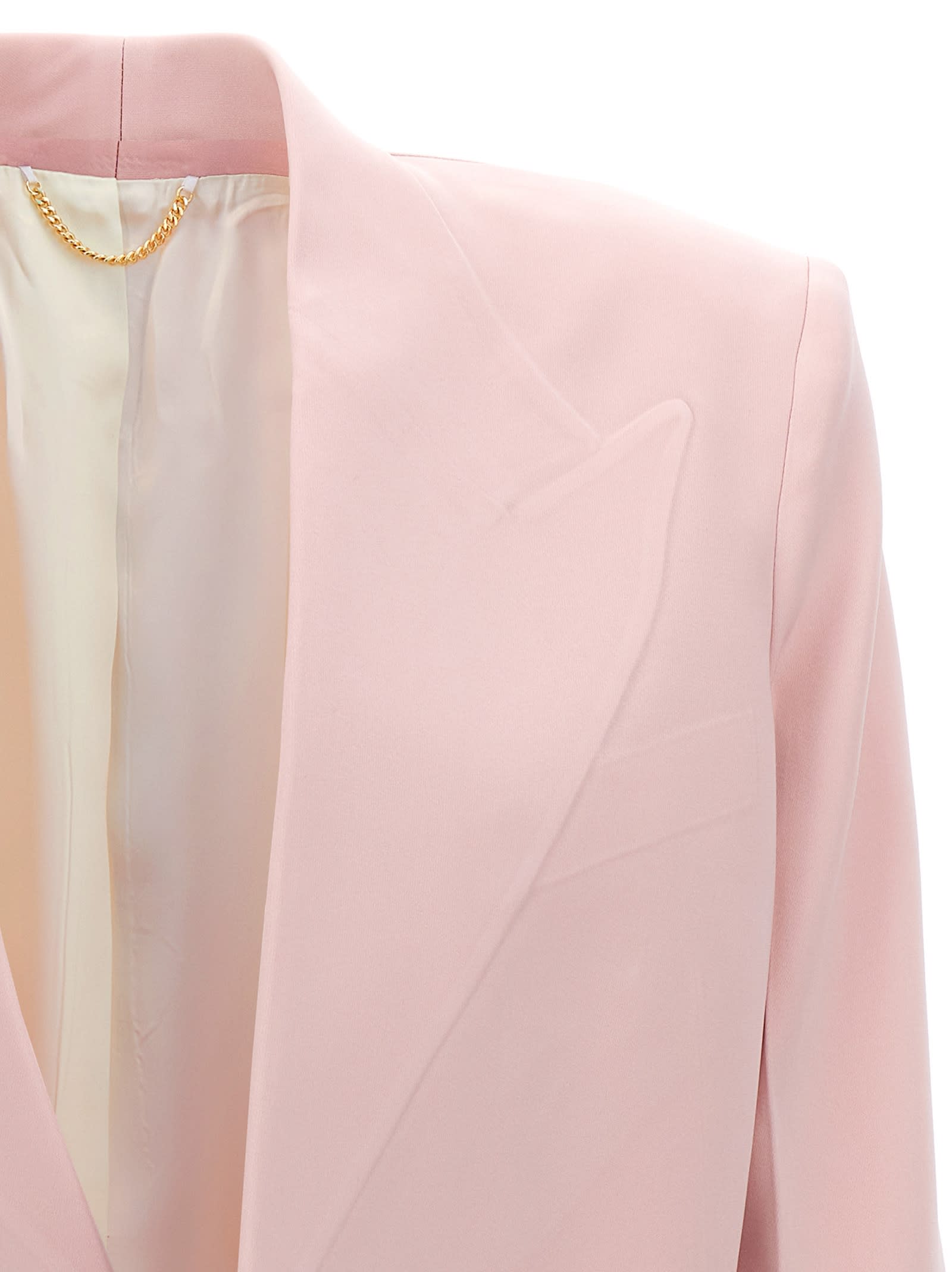 Shop Victoria Beckham Single-breasted Blazer Jacket In Pink
