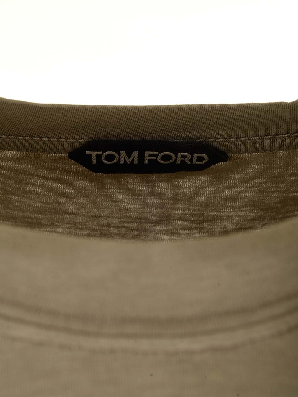 Shop Tom Ford Military Green T-shirt In Pale Army
