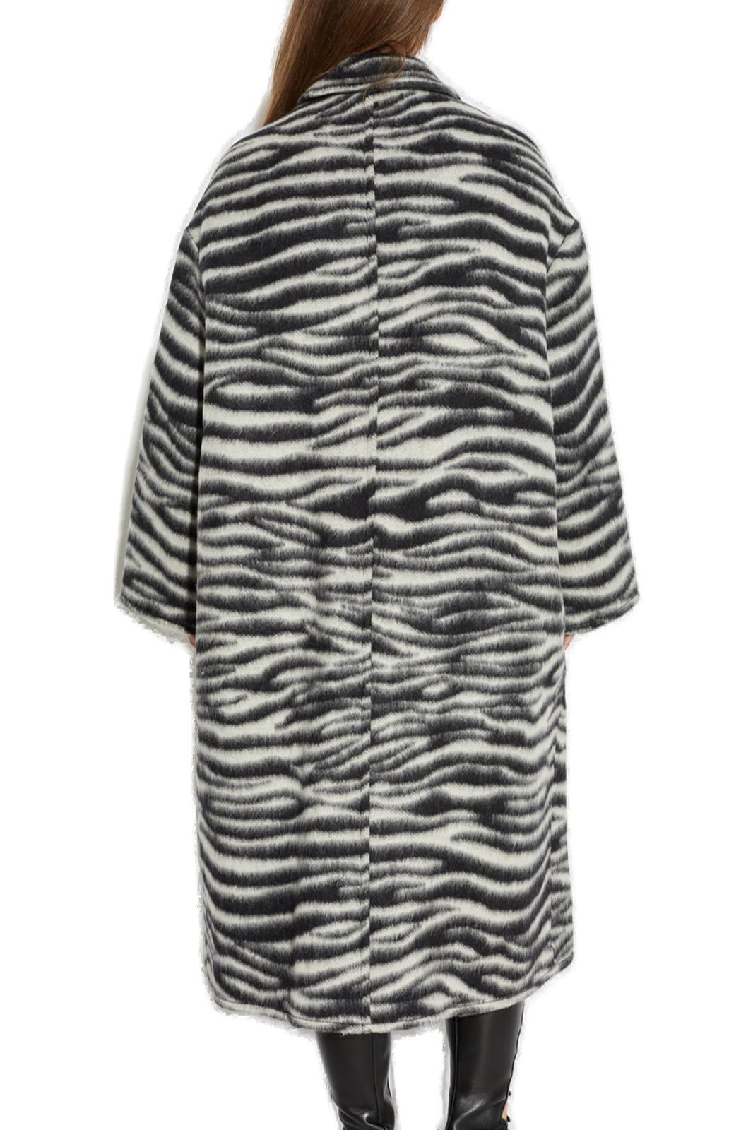 Shop Marc Jacobs The Zebra Brushed Coat In Zebrato