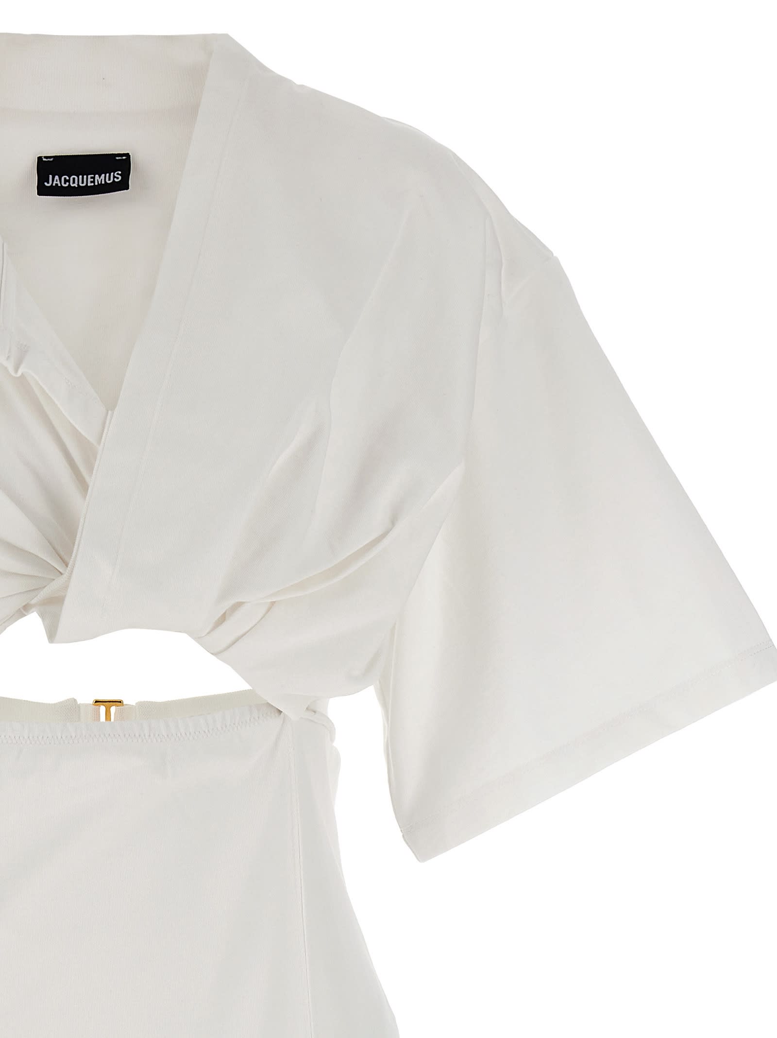 Shop Jacquemus Bahia Dress In White