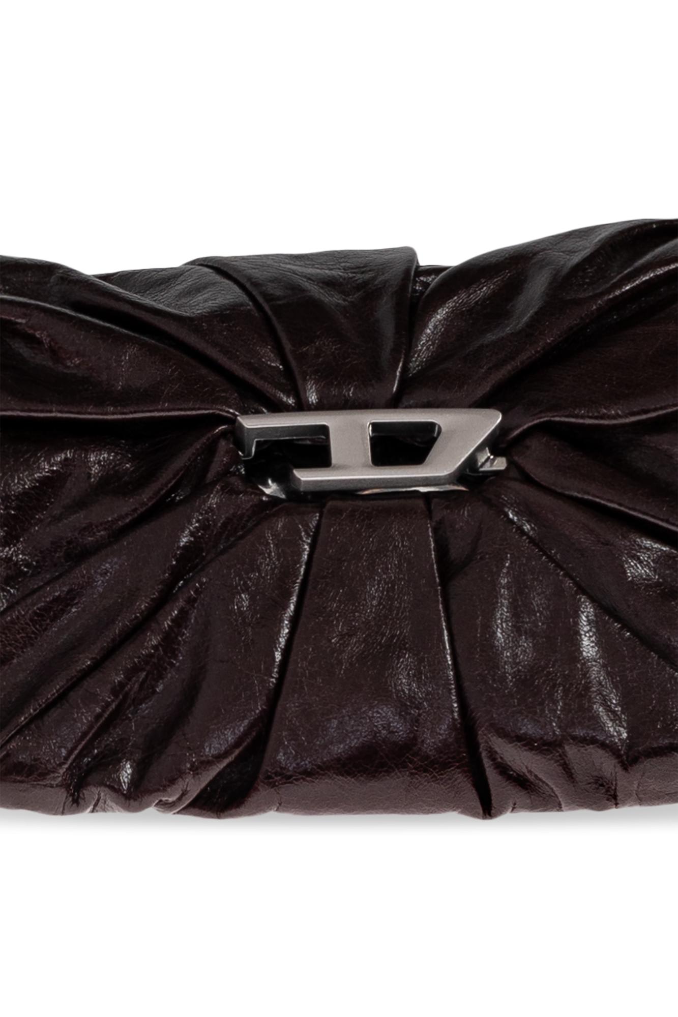 Diesel Scrunch-d S-shoulder Bag In Scrunched Leather In Brown
