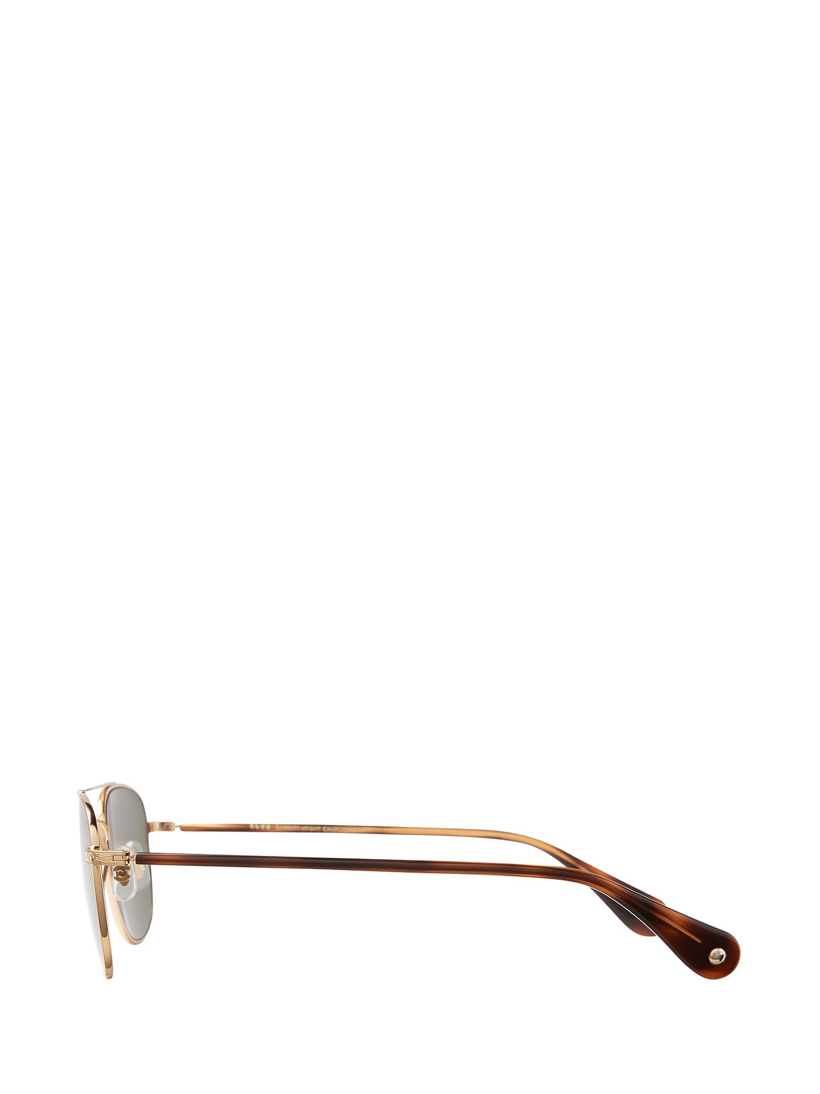 Shop Garrett Leight Clubhouse Ii Sun Gold-spotted Brown Shell Sunglasses