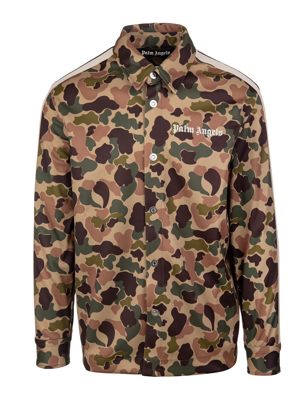 Palm Angels Man Camouflage Track Shirt