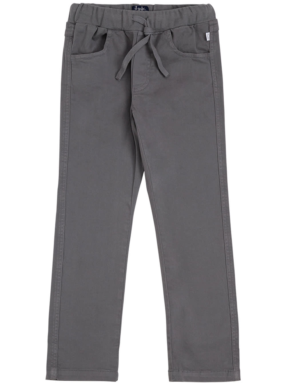 Il Gufo Grey Cotton Pants With Five Pockets