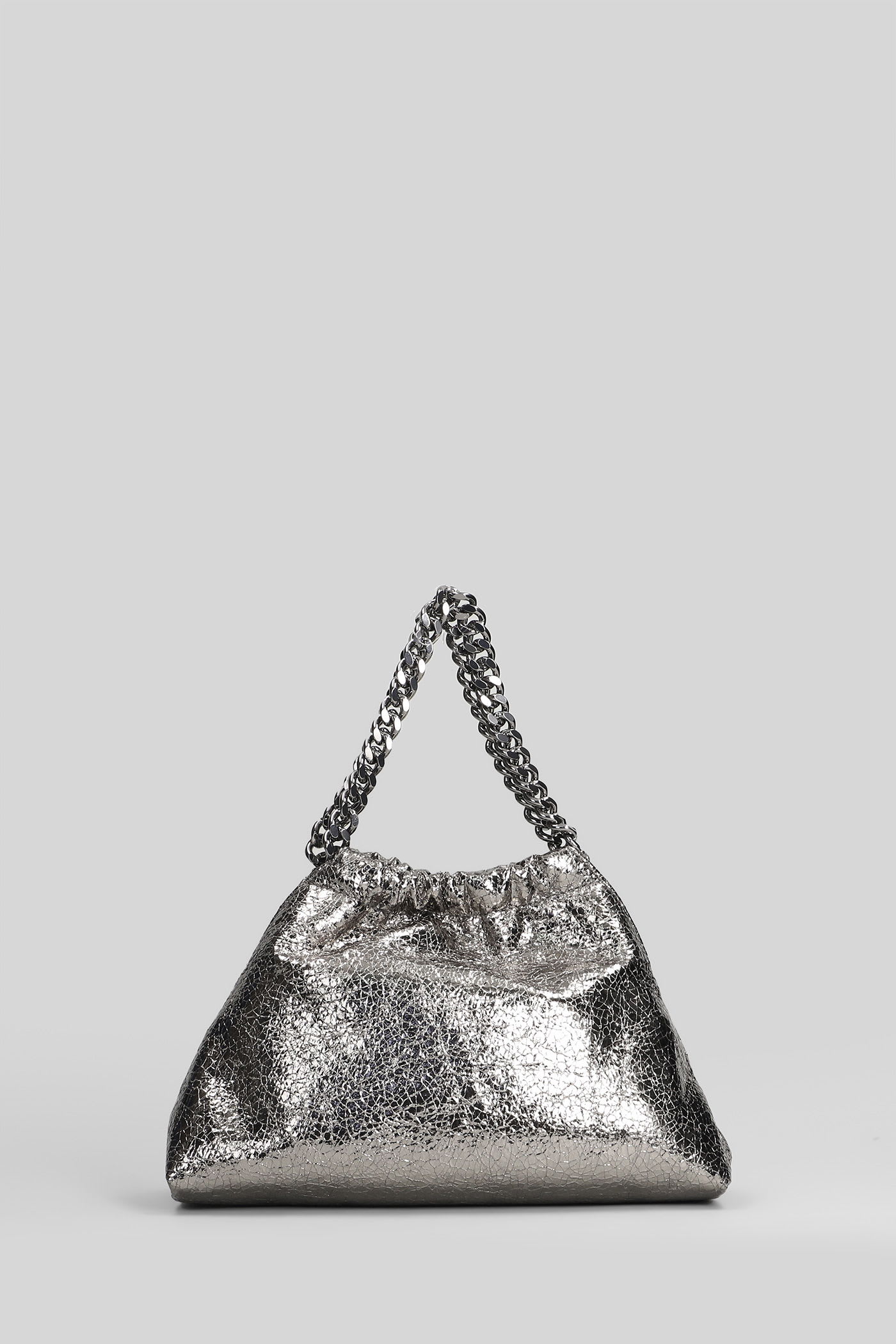 Stella Mccartney Falabella Mini Shoulder Bag In Silver Polyester In Silver