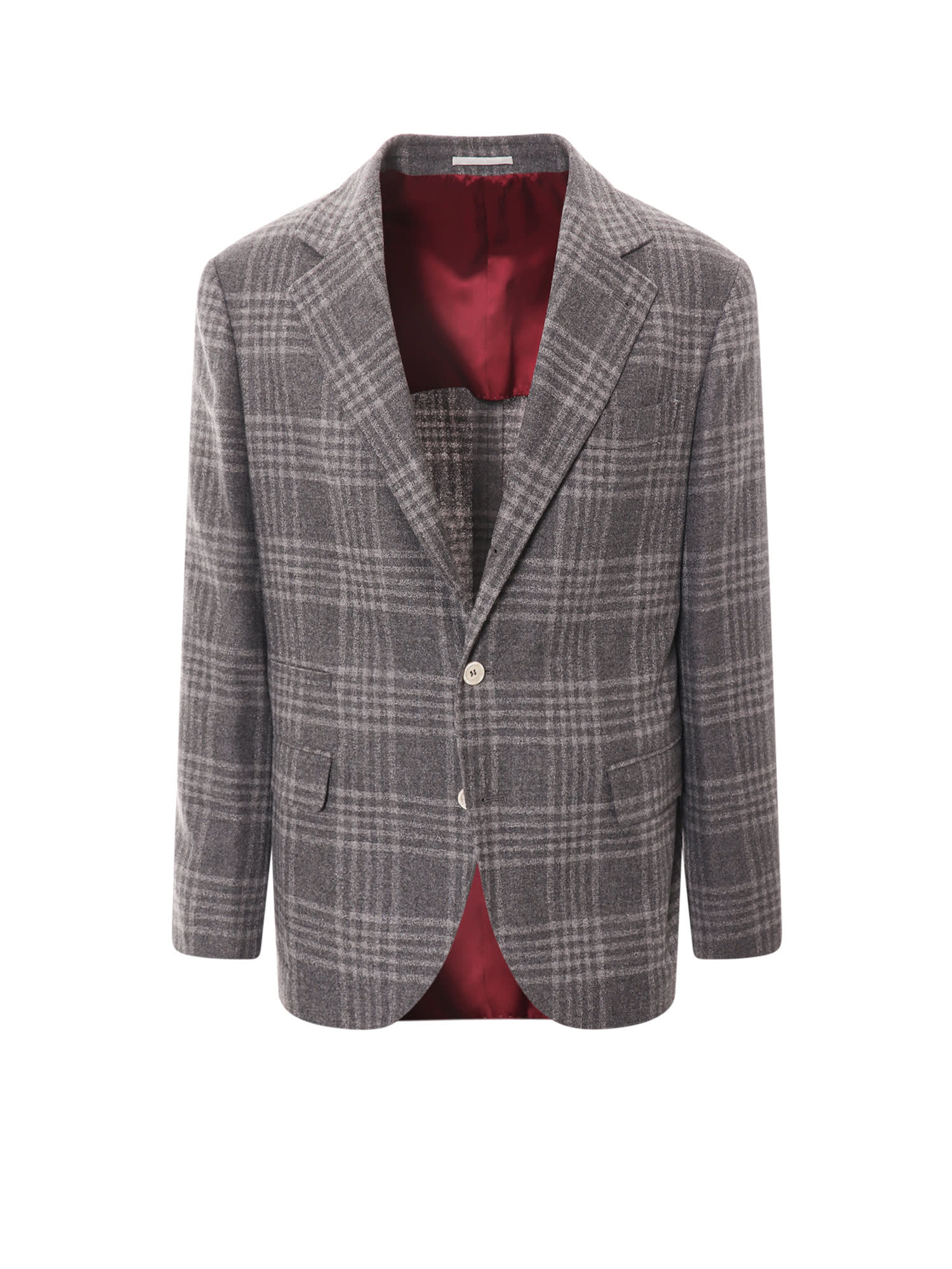 Brunello Cucinelli Blazer Jacket Men In Grey