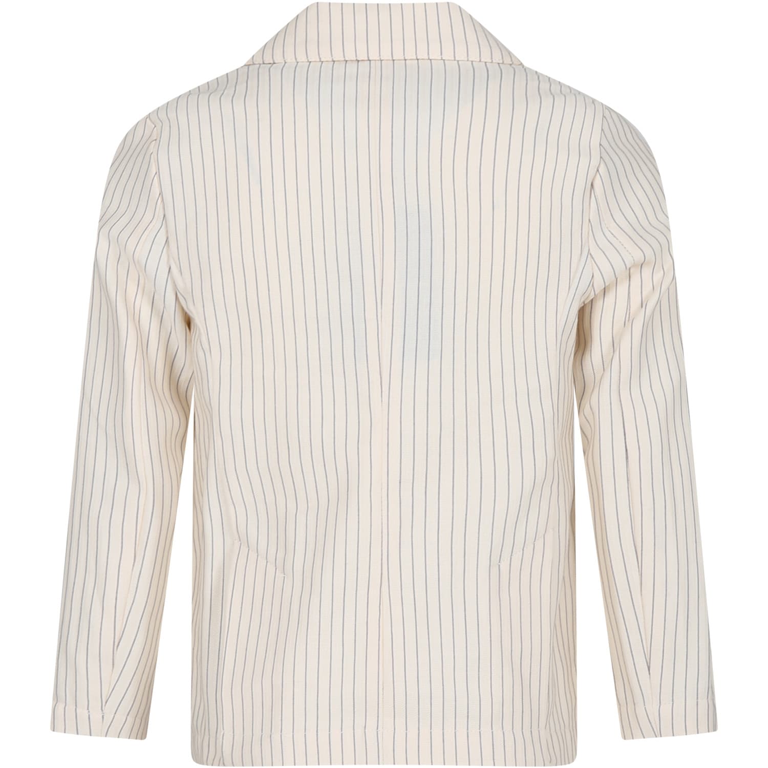 Armani Collezioni Ivory Jacket For Boy With Logo In Ivory
