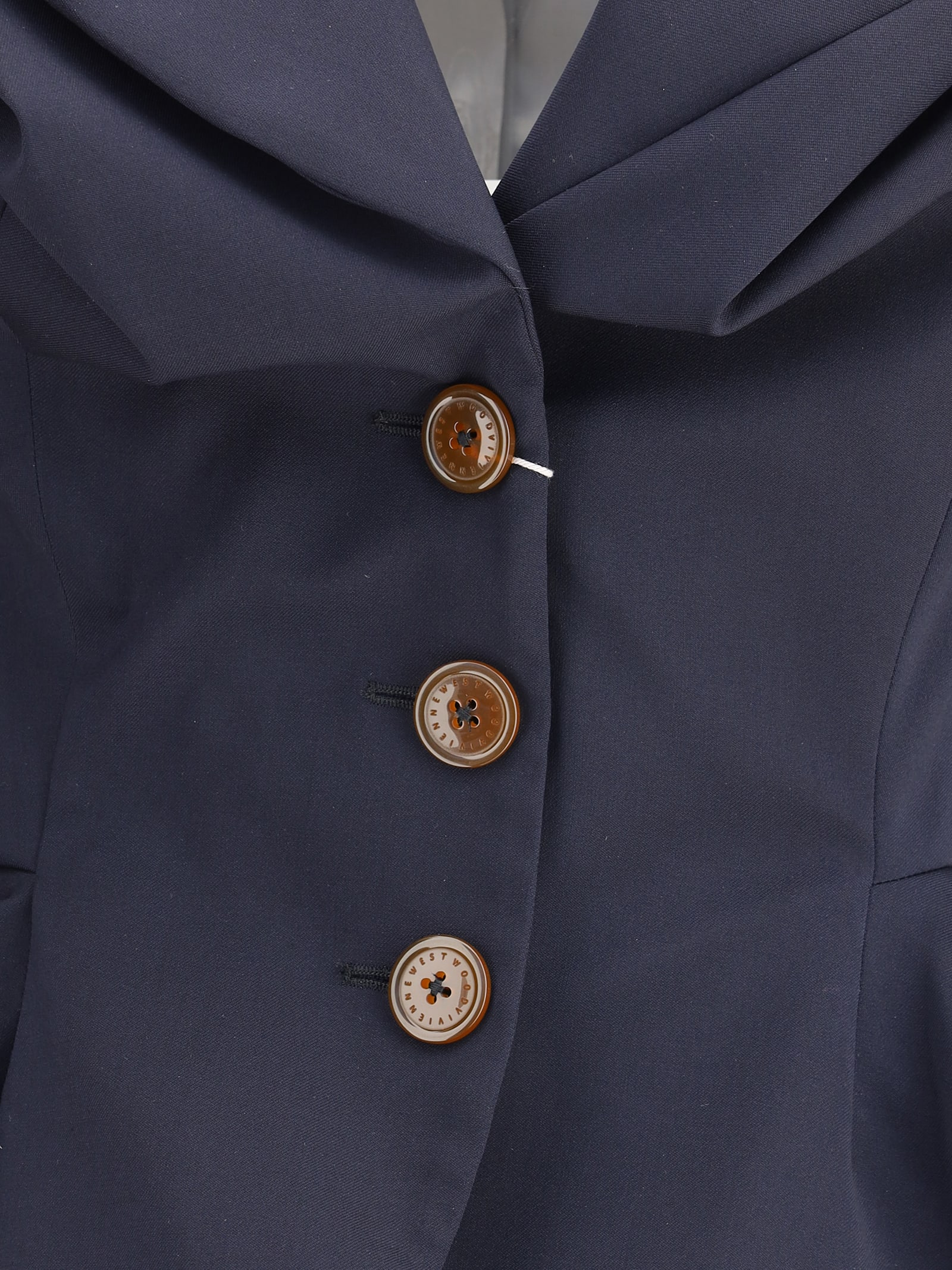 Vivienne Westwood Tailored Jacket With Buttoned Back Vent In Blue