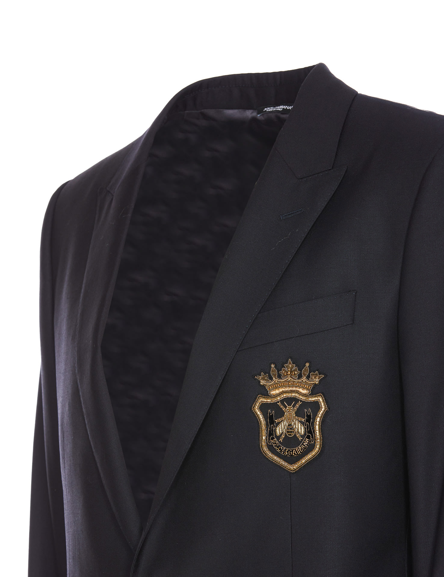 Dolce & Gabbana Patch Martini Jacket In Blu Scurissimo 1