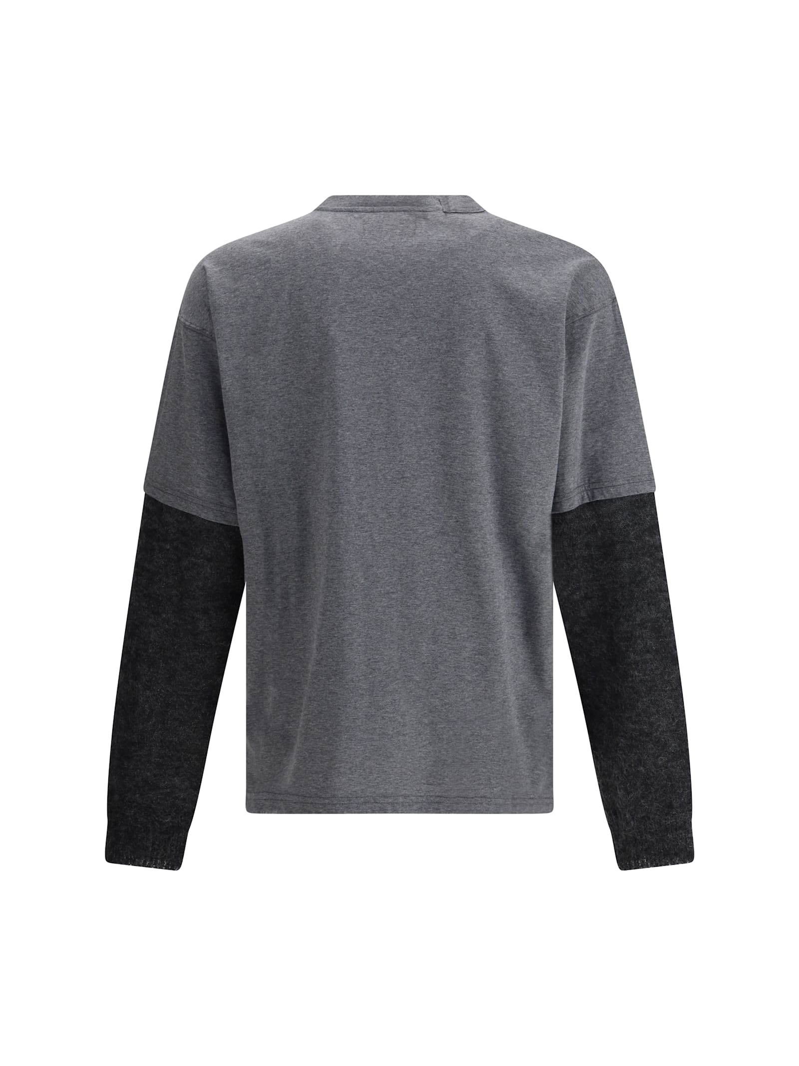Magliano Trauma Long Sleeve In Contrast T-shirt In Gray