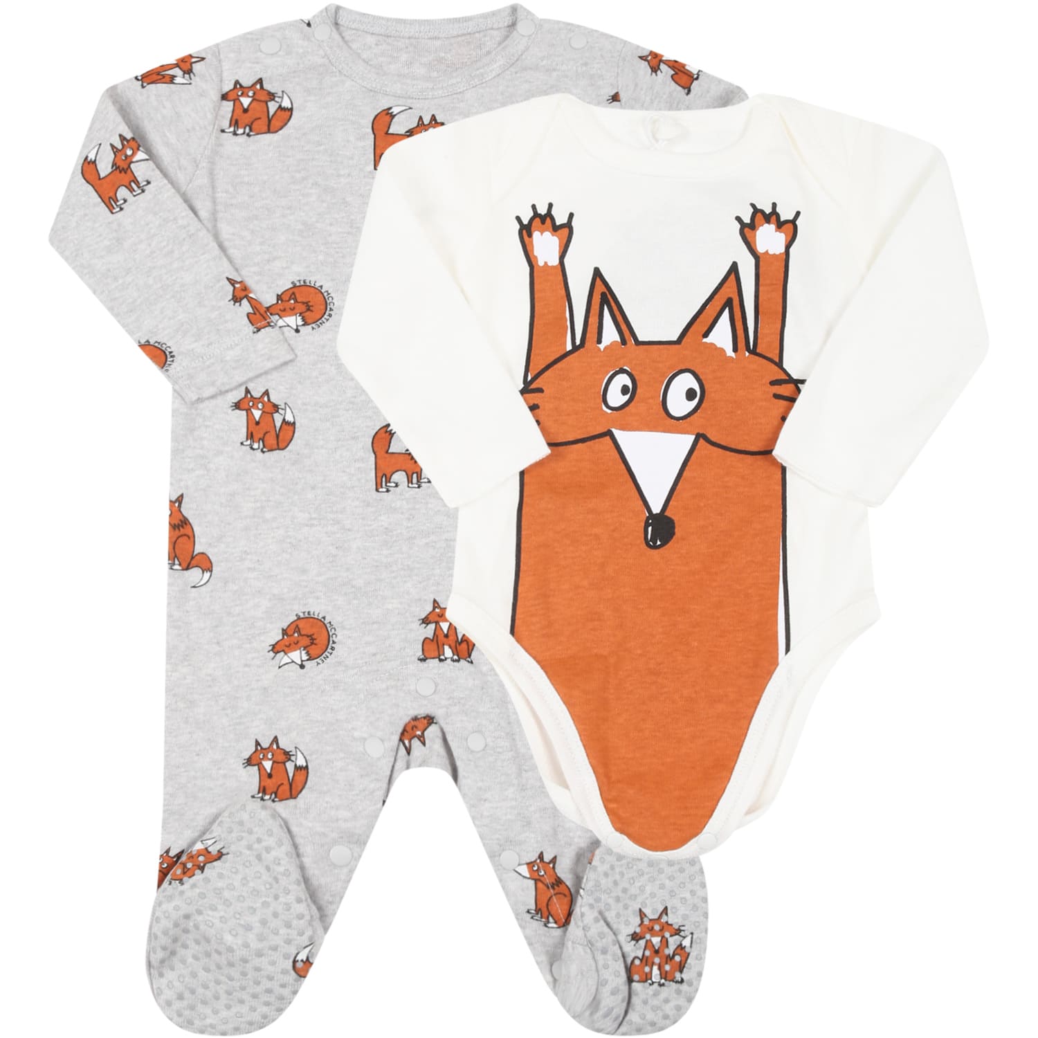 Stella McCartney Multicolor Set For Baby Boy With Foxes