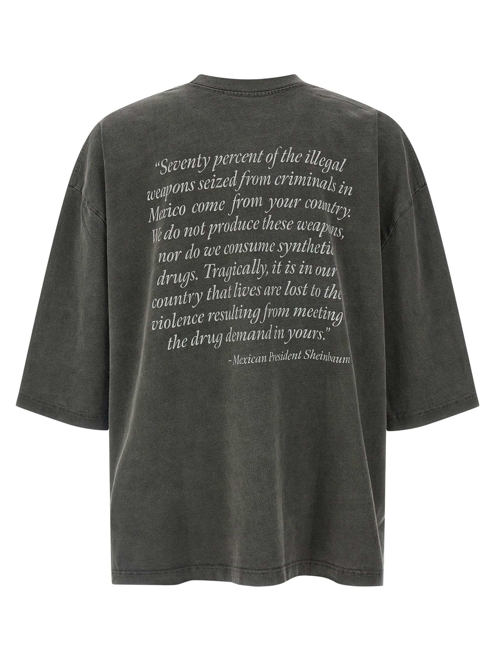 Willy Chavarria Print Short-sleeve T-shirt In Gray