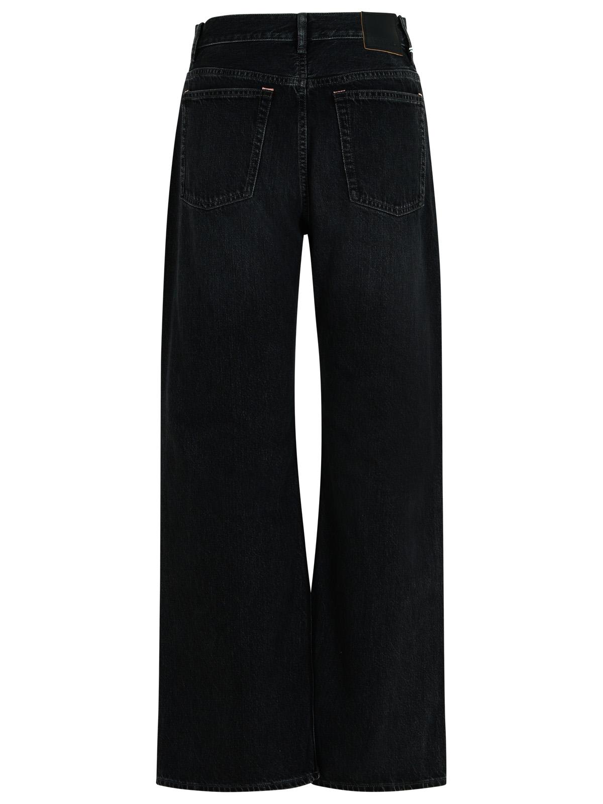 Shop Acne Studios 2021f Black Cotton Jeans