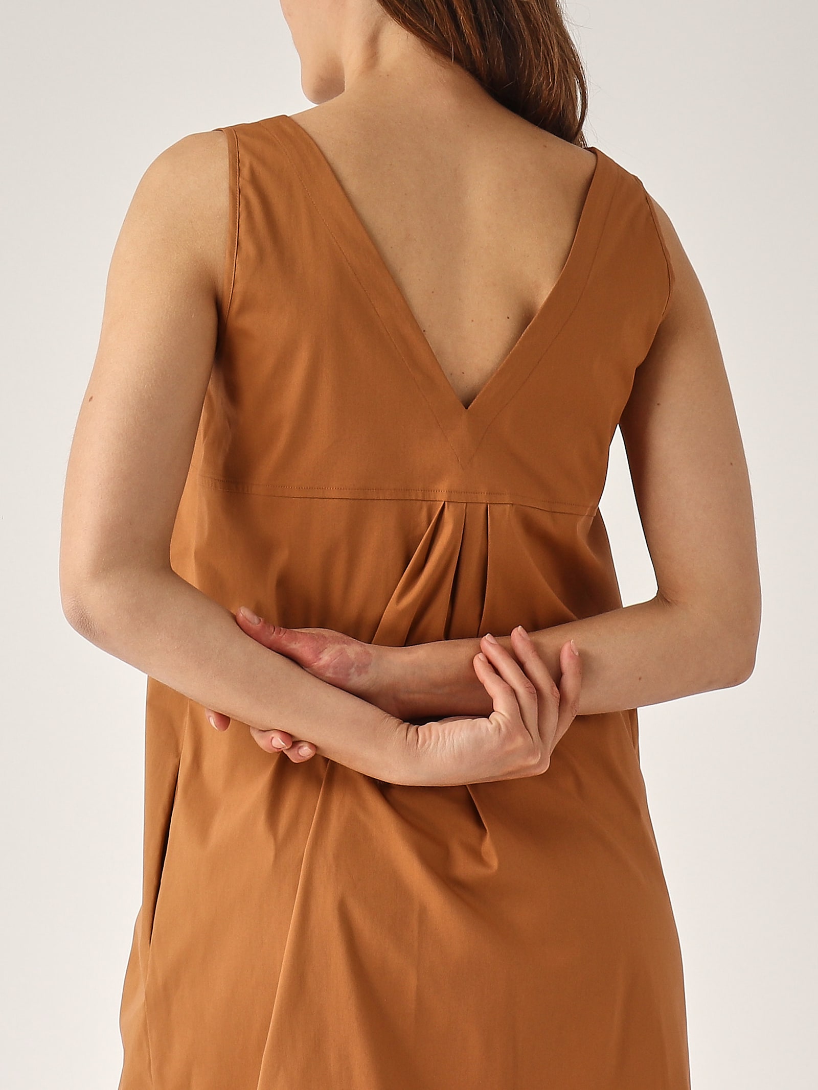 Gran Sasso Abitino S/m Scollato Dietro Dress In Brown