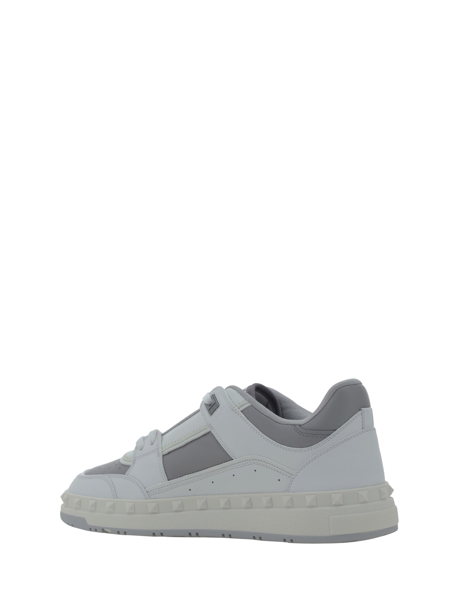 Shop Valentino Garavani Freedots Sneakers In Bianco/pastel Grey