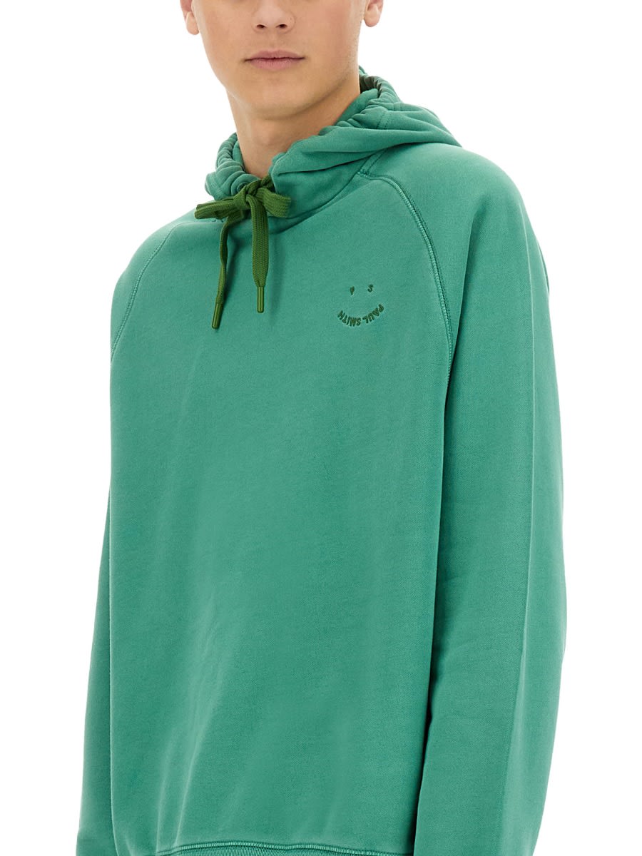 Ps By Paul Smith Ps Paul Smith Happy Hoodie In Green