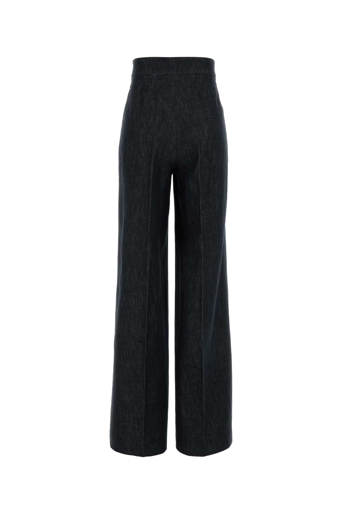 PT TORINO DARK BLUE DENIM PALAZZO JEANS