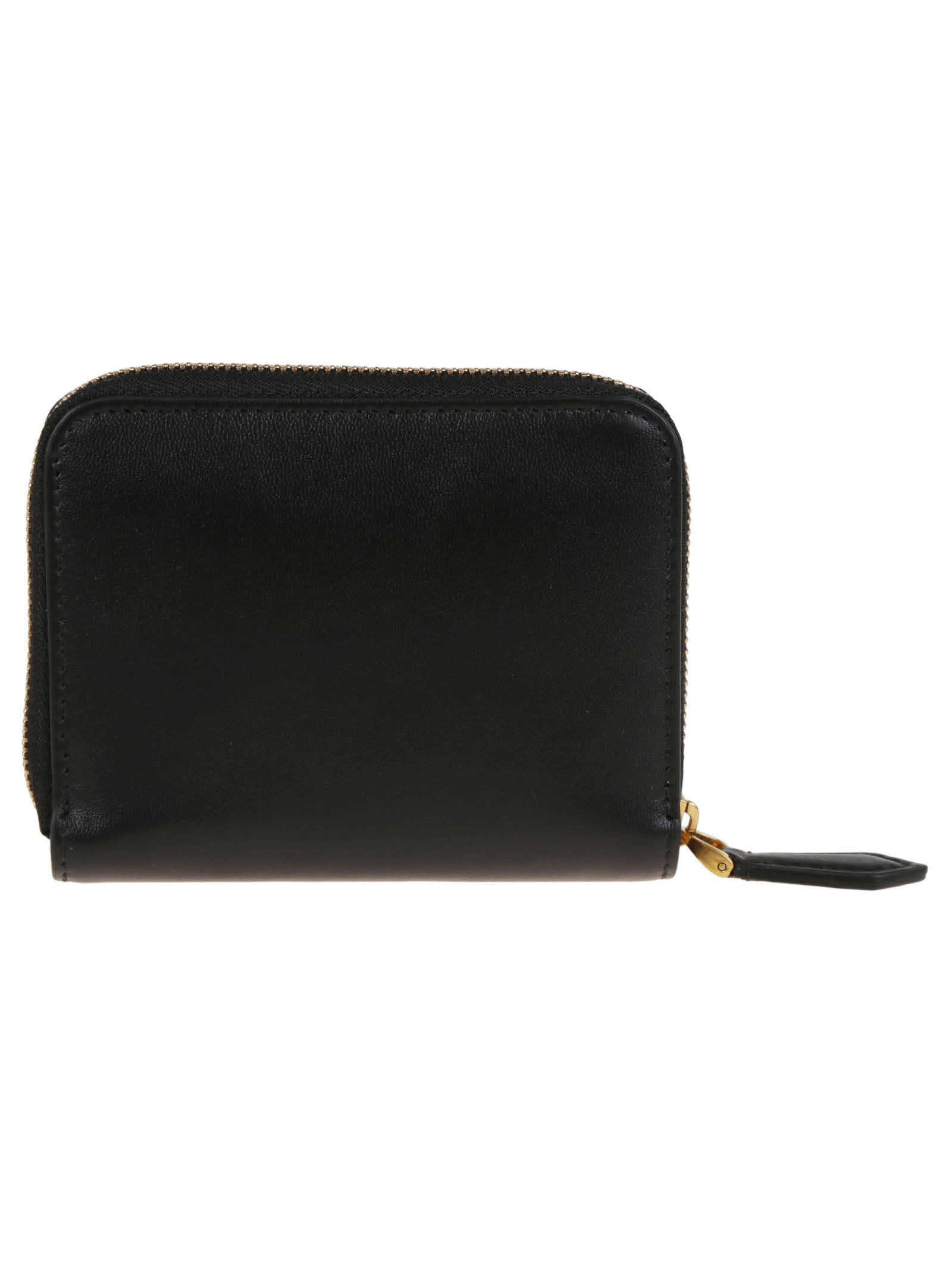Shop Balmain Bbuzz Zipped Wallet-calfskin In Pa Noir