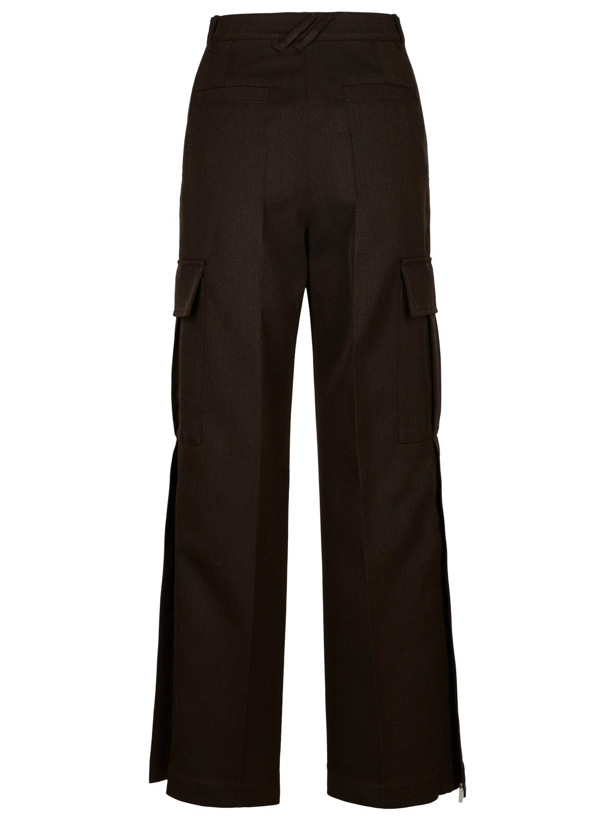 Burberry Wool Cargo Pants For Men In Brown