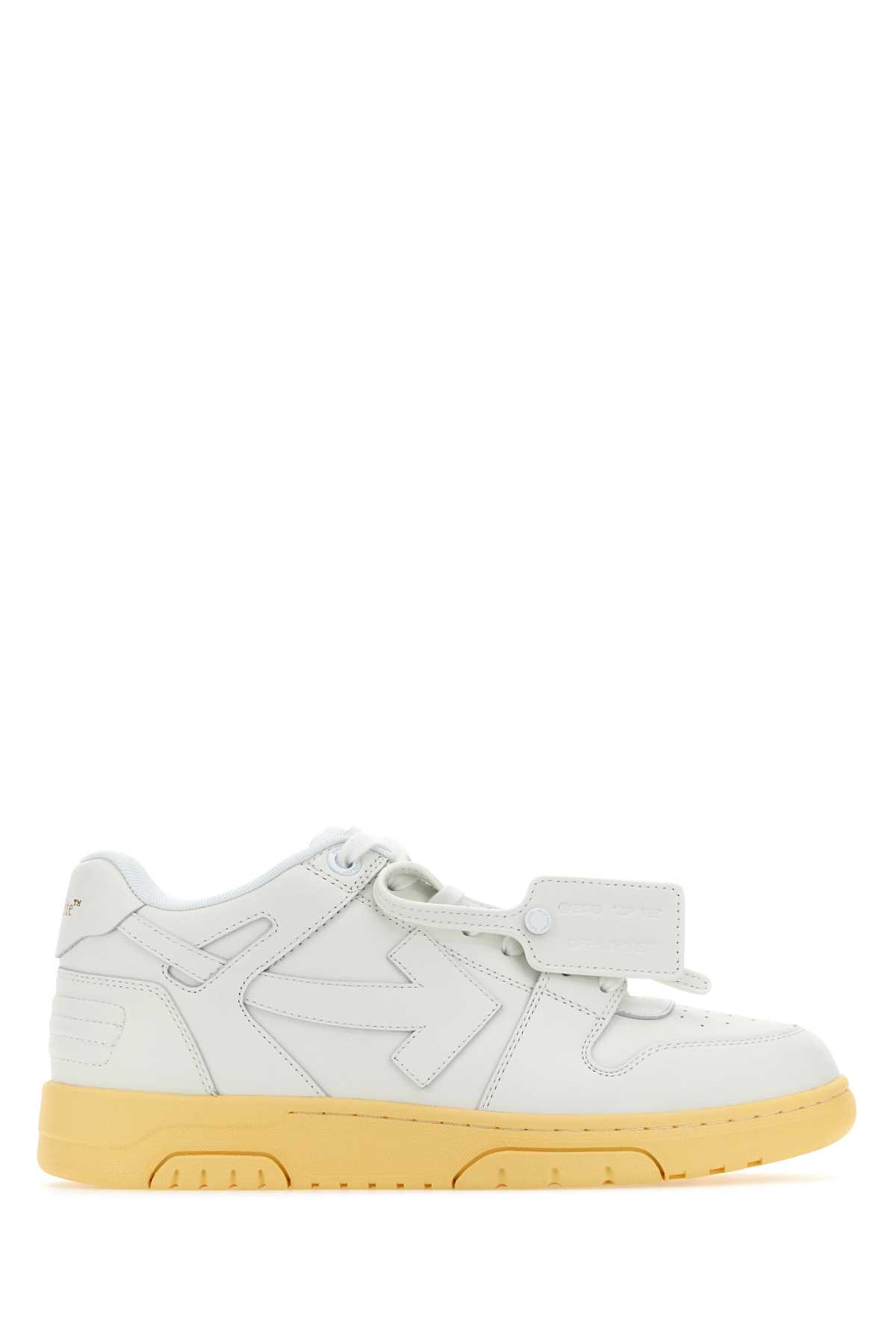 Shop Off-white White Leather Out Of Office Sneakers In 0101