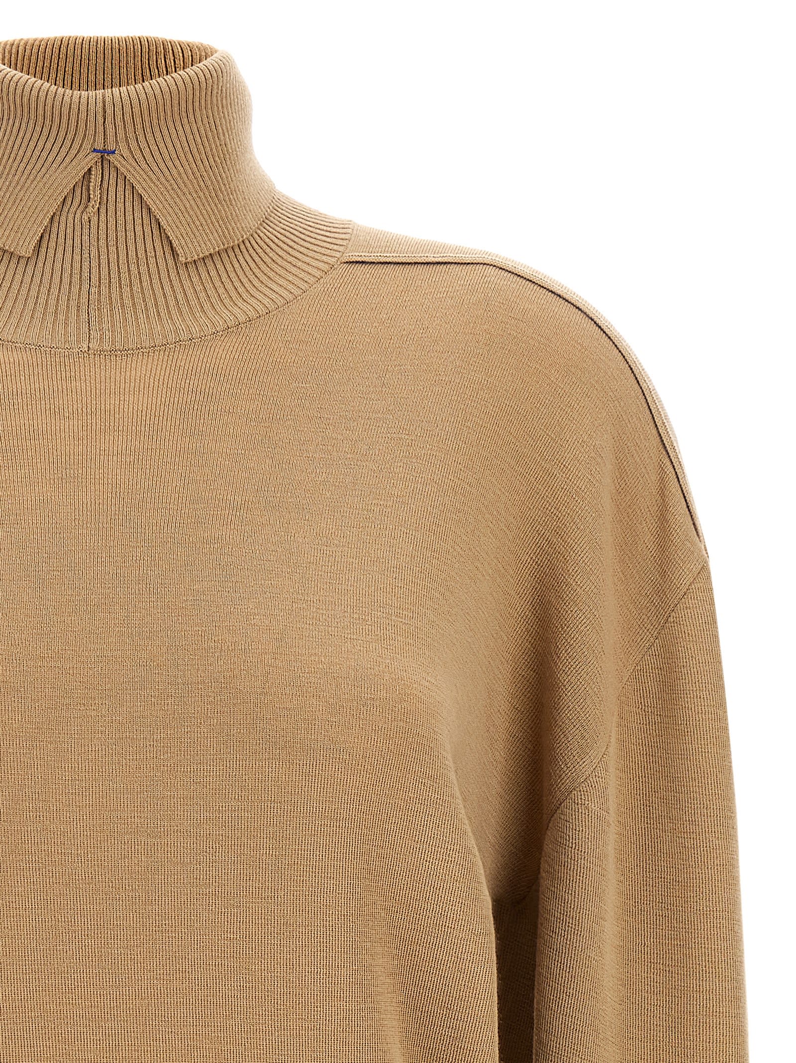 Shop Burberry Turtle-neck Sweater In Beige