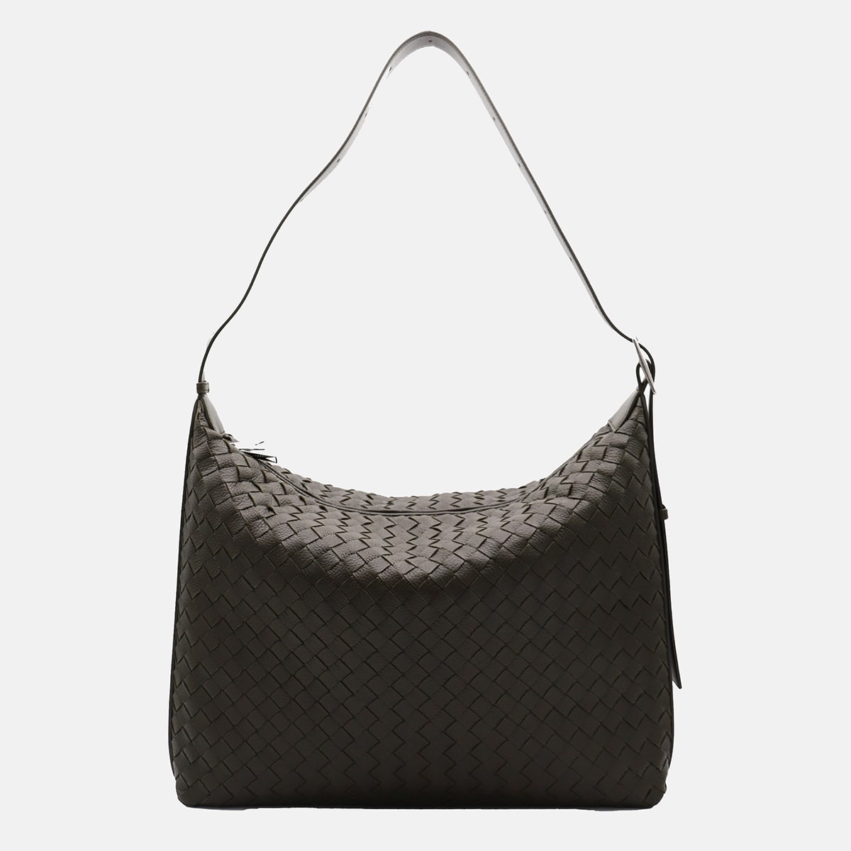 Shop Bottega Veneta Dark Green Traveller Totes In Kaki-silver